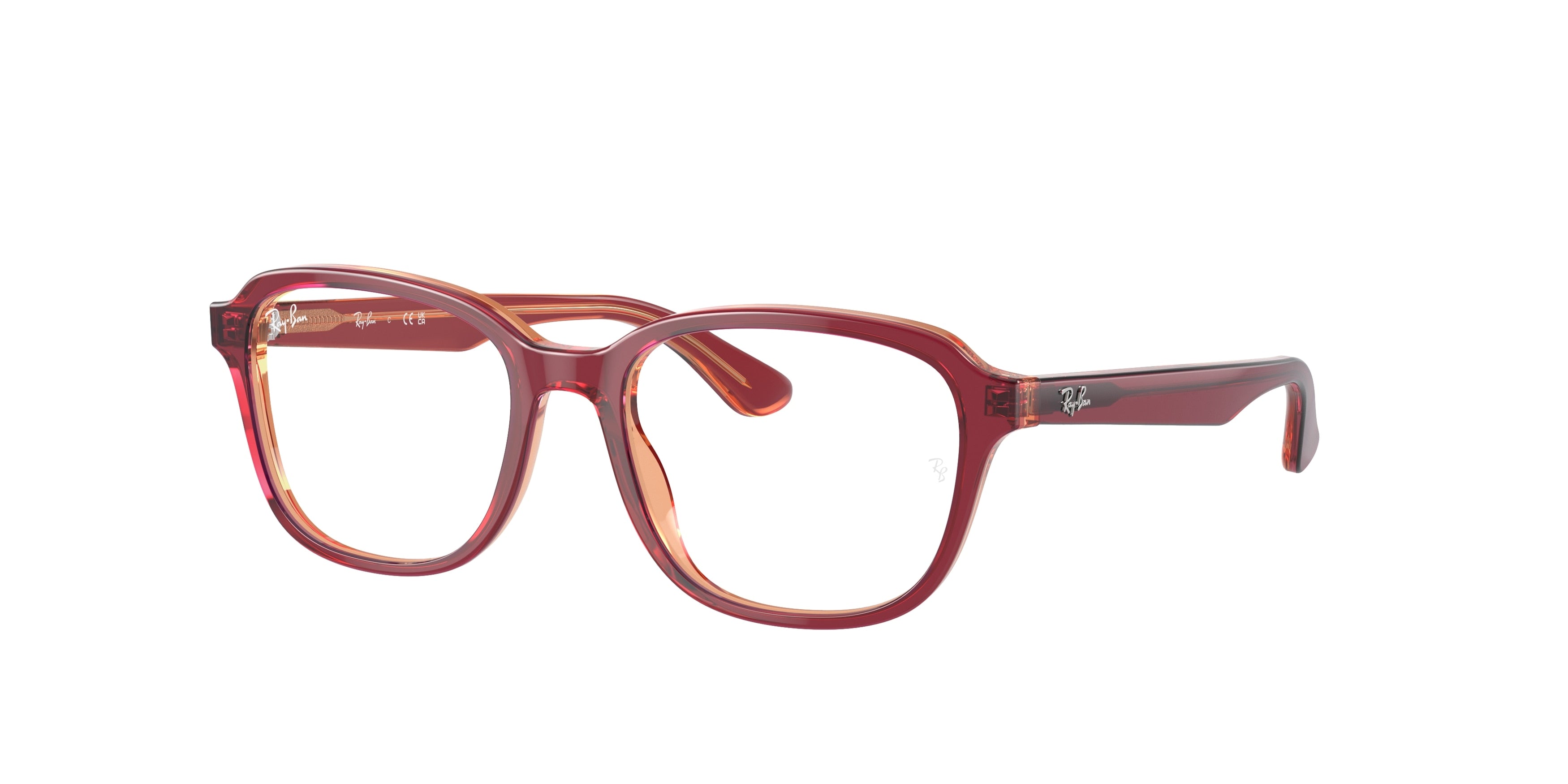 Ray-Ban Junior Vista RY1627 Pillow Eyeglasses  3947-Top Red & Violet & Orange 48-135-16 - Color Map Clear