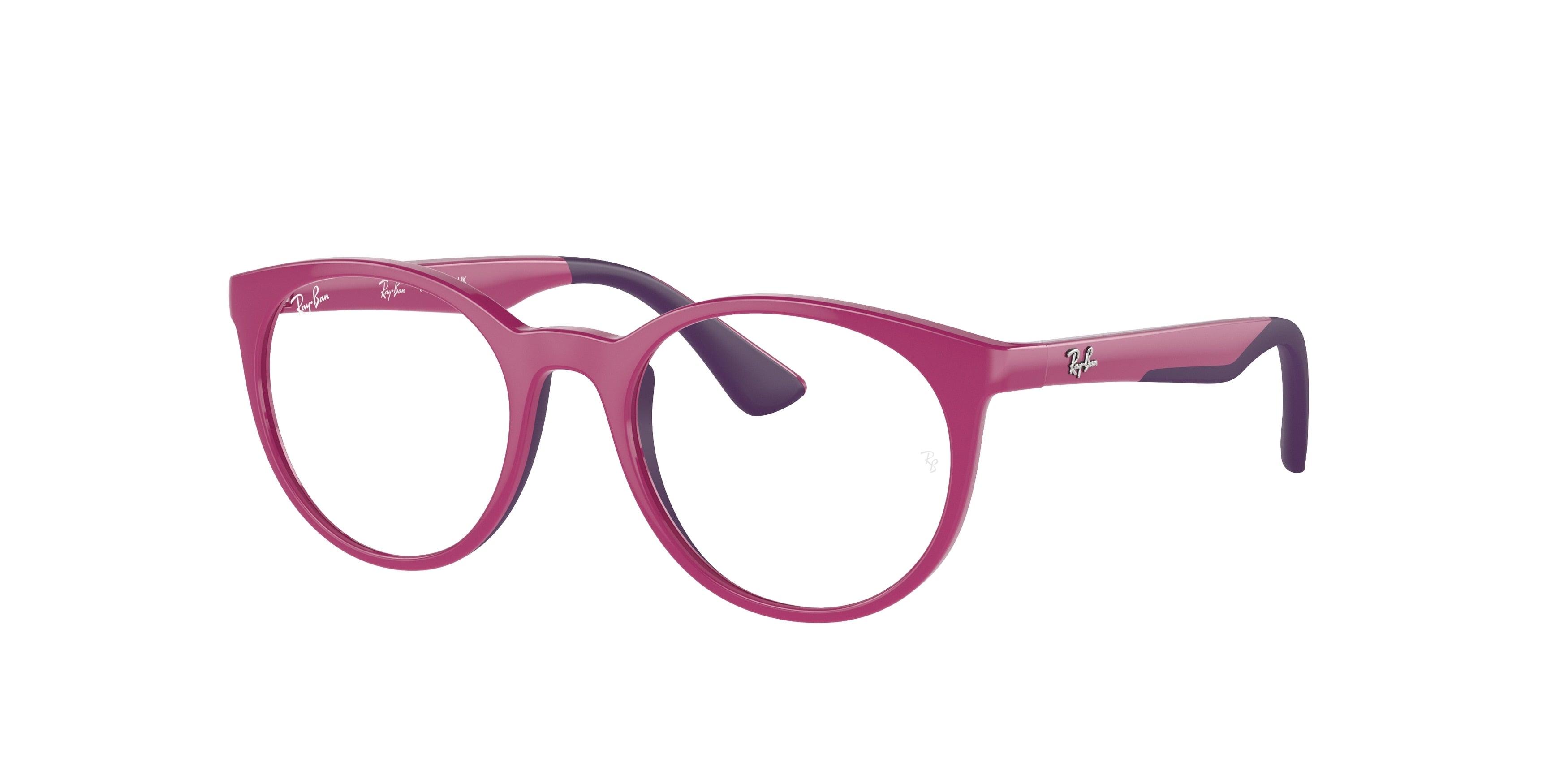 Ray-Ban Junior Vista RY1628 Phantos Eyeglasses  3933-Fuchsia On Violet 48-135-17 - Color Map Clear