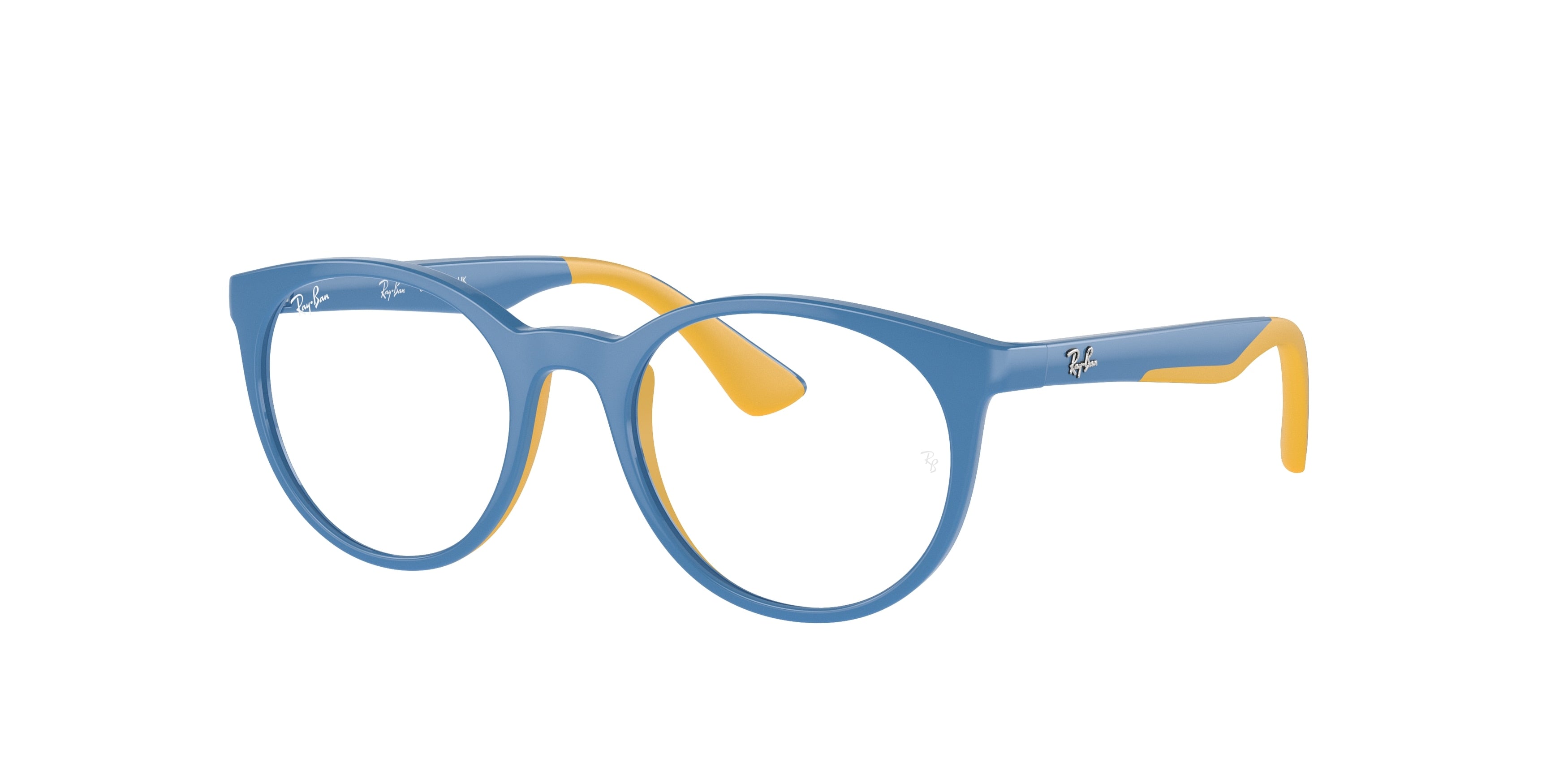 Ray-Ban Junior Vista RY1628 Phantos Eyeglasses  3951-Light Blue On Yellow 48-135-17 - Color Map Clear