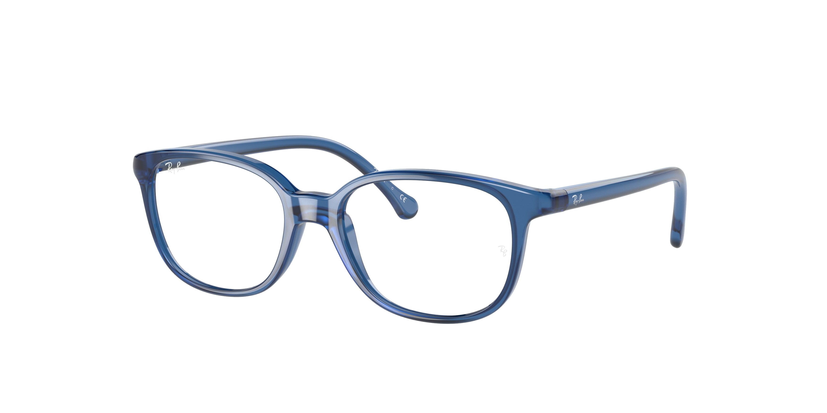 Ray-Ban Junior Vista RY1900F Pillow Eyeglasses  3834-Transparent Blue 49-125-15 - Color Map Blue