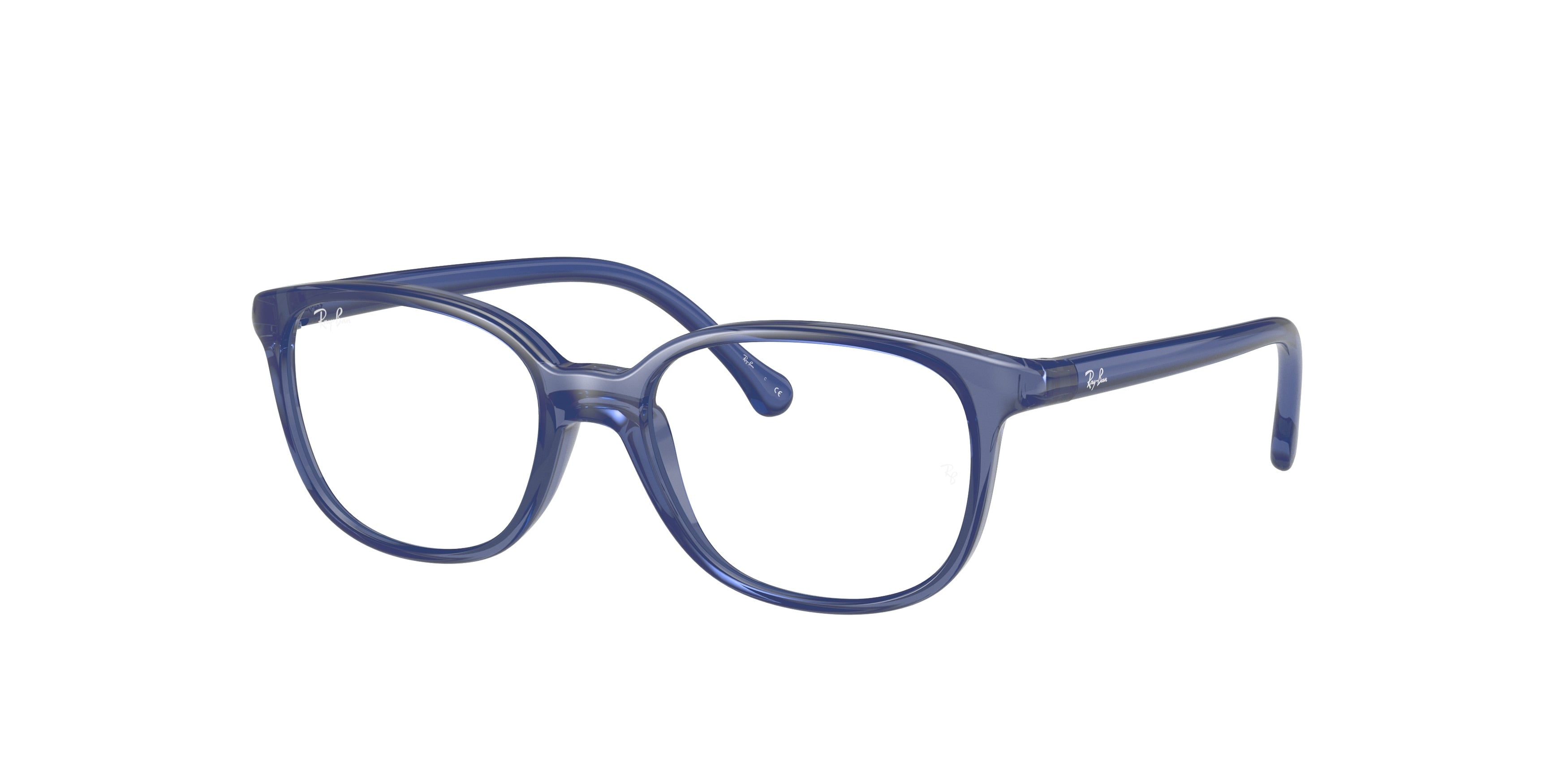 Ray-Ban Junior Vista RY1900 Pillow Eyeglasses  3834-Transparent Blue 47-125-15 - Color Map Blue