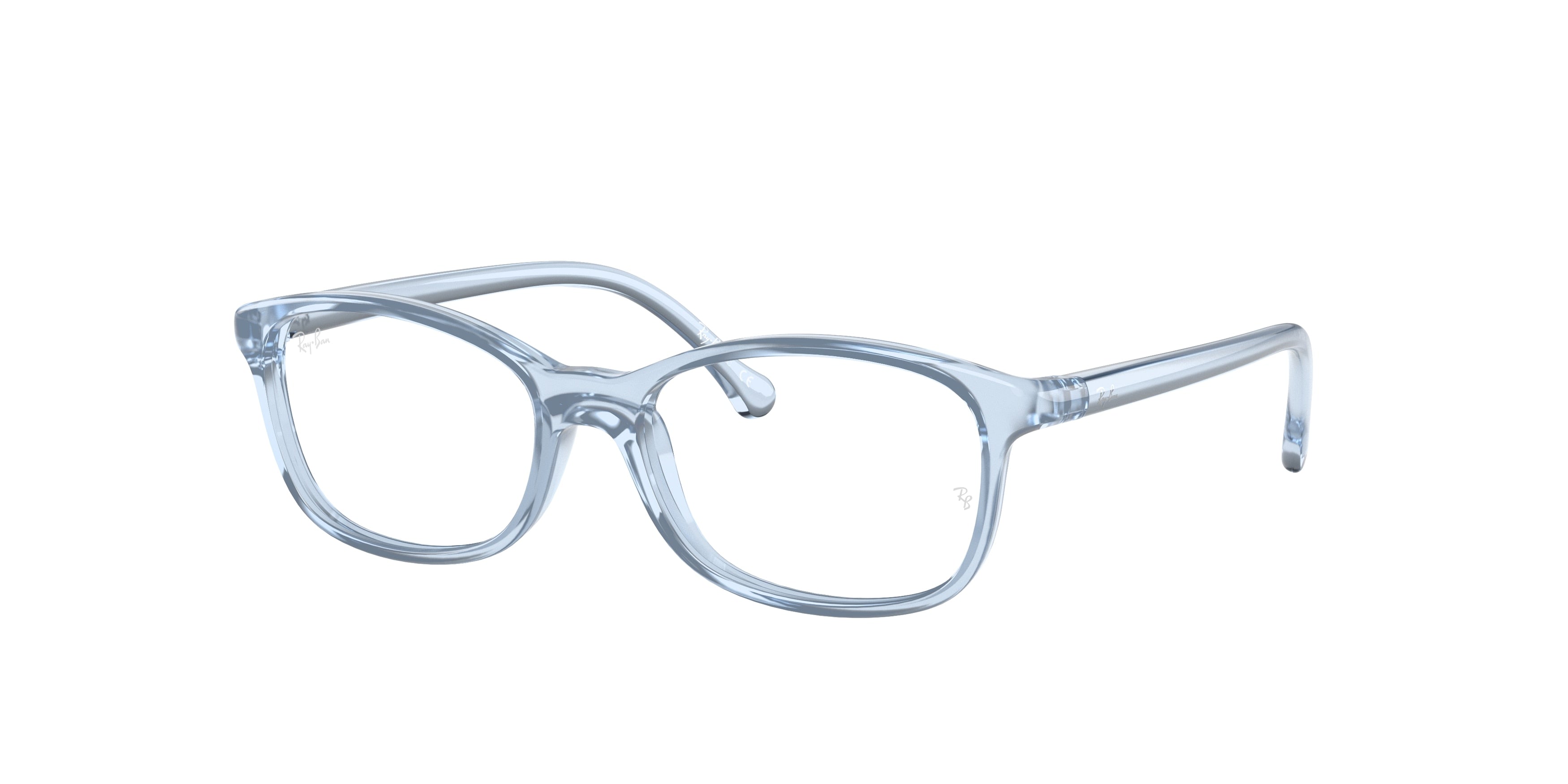 Ray-Ban Junior Vista RY1902 Pillow Eyeglasses  3836-Transparent Light Blue 49-125-15 - Color Map Blue
