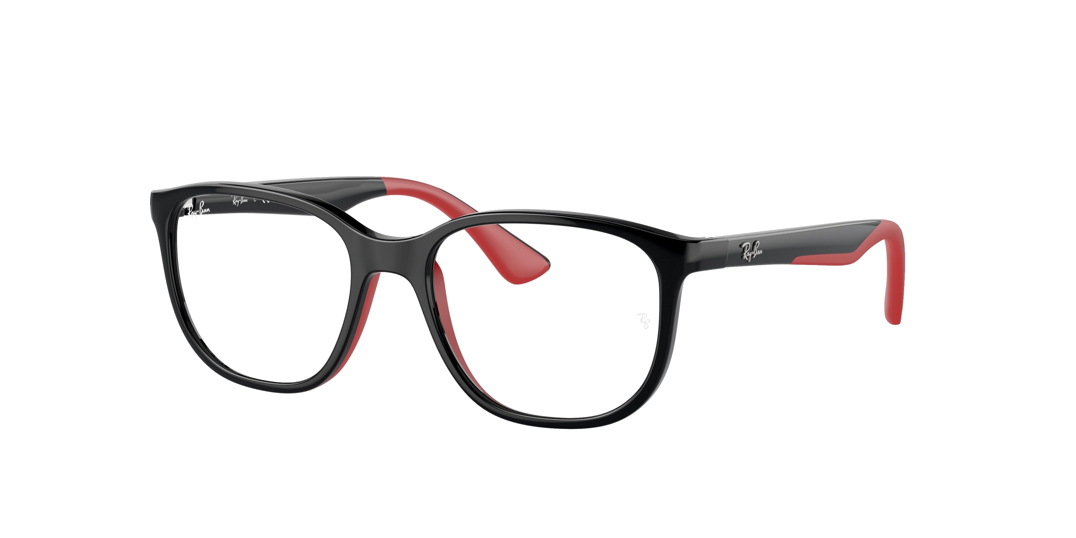 Ray-Ban Junior Vista RY9078VF Square Eyeglasses  3928-Black On Red 48-135-16 - Color Map Black