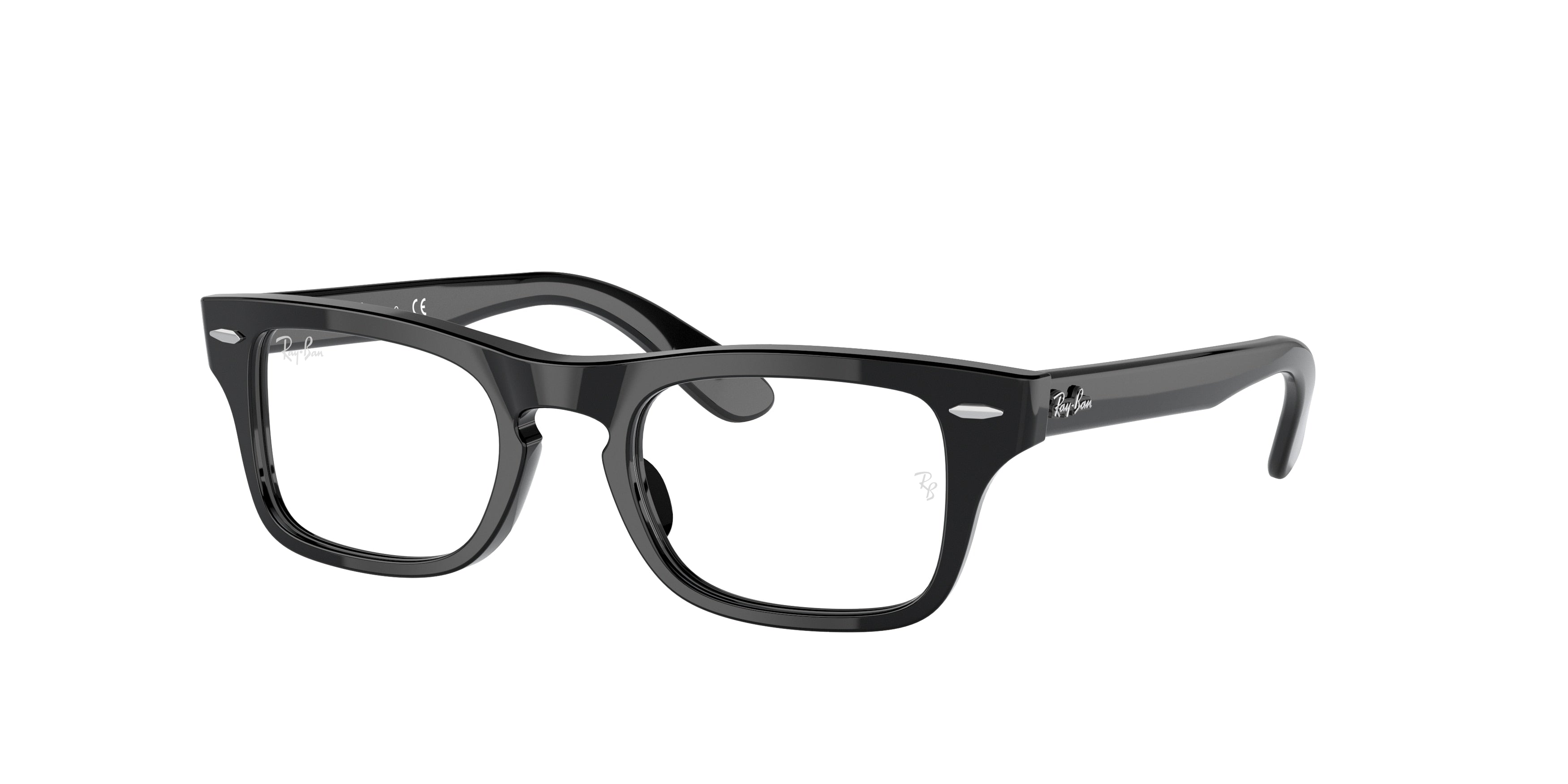 Ray-Ban Junior Vista JUNIOR BURBANK RY9083V Rectangle Eyeglasses  3542-Black 43-130-19 - Color Map Black