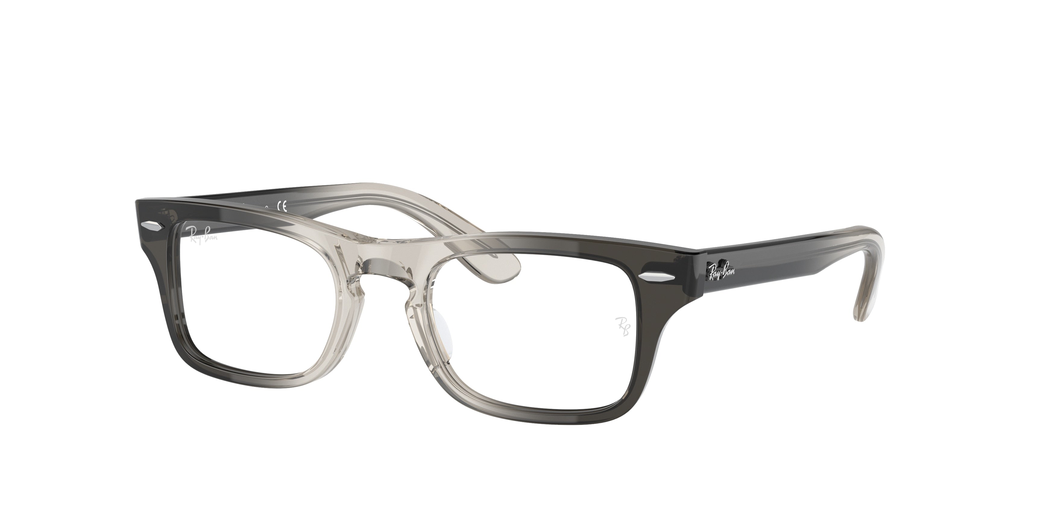 Ray-Ban Junior Vista JUNIOR BURBANK RY9083V Rectangle Eyeglasses  3889-Transparent Grey 43-130-19 - Color Map Grey