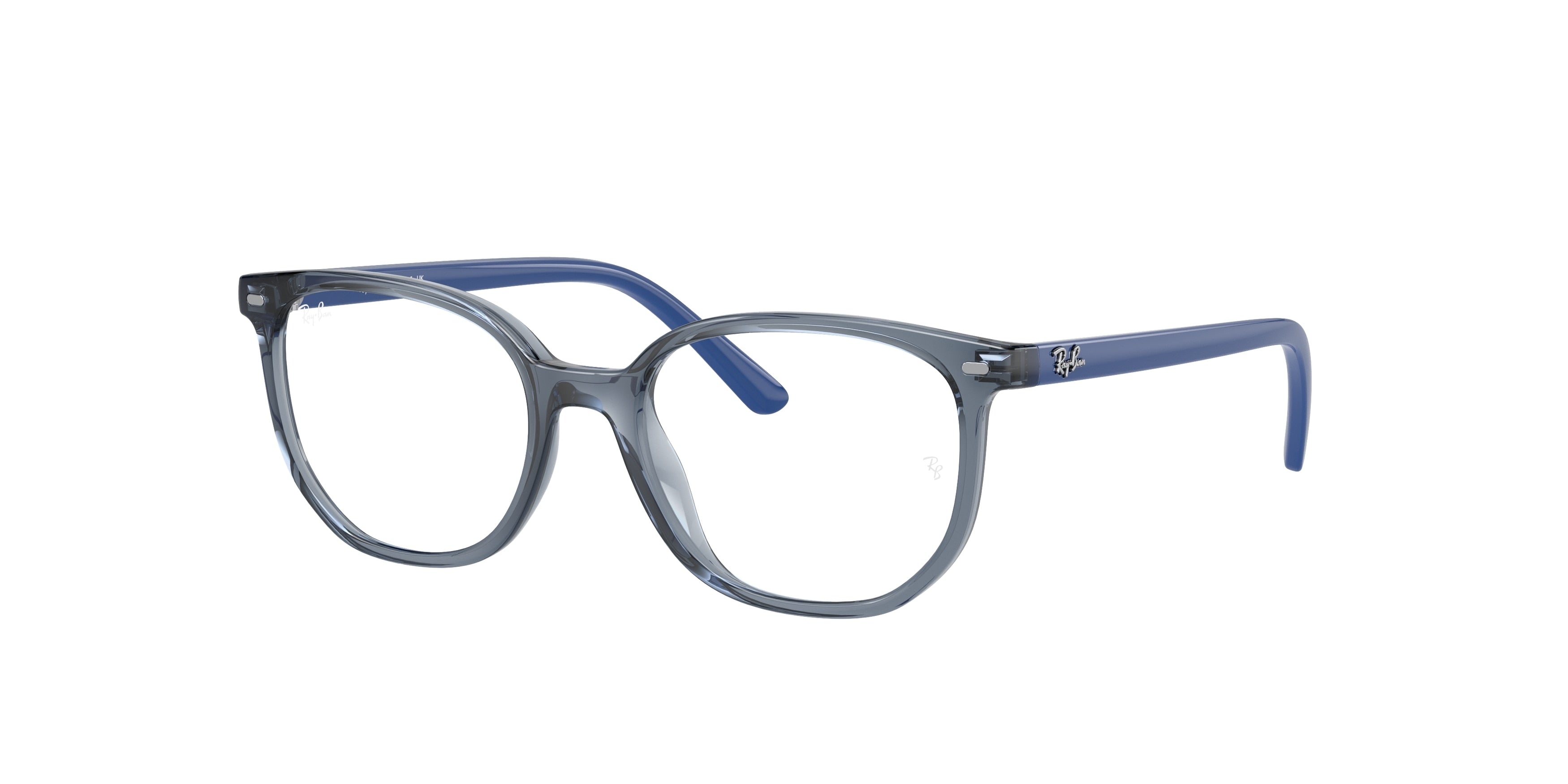 Ray-Ban Junior Vista JUNIOR ELLIOT RY9097V Irregular Eyeglasses  3897-Transparent Blue 46-130-16 - Color Map Blue