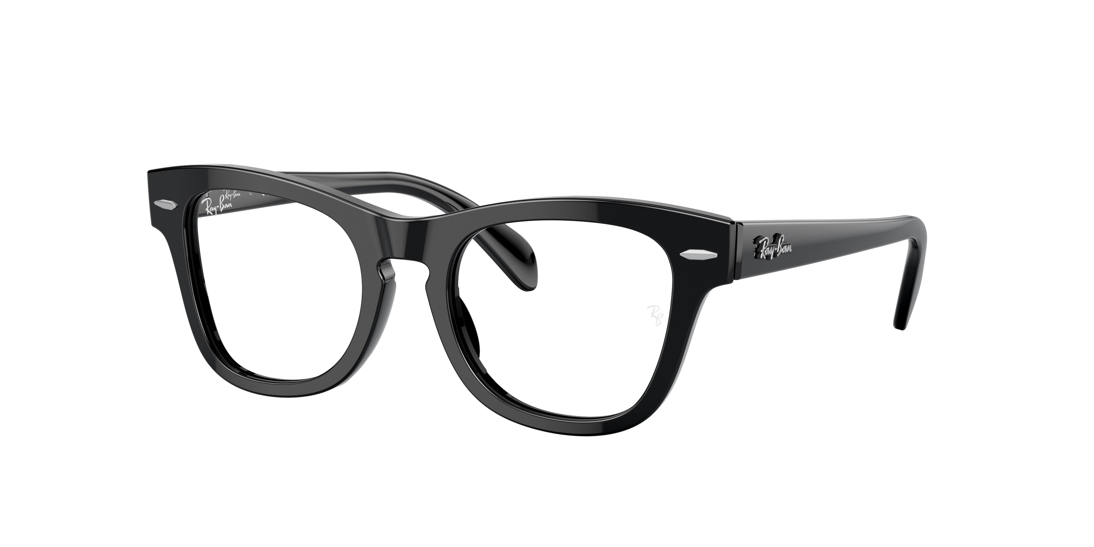 Ray-Ban Junior Vista RY9707V Square Eyeglasses  3542-Black 46-130-18 - Color Map Black