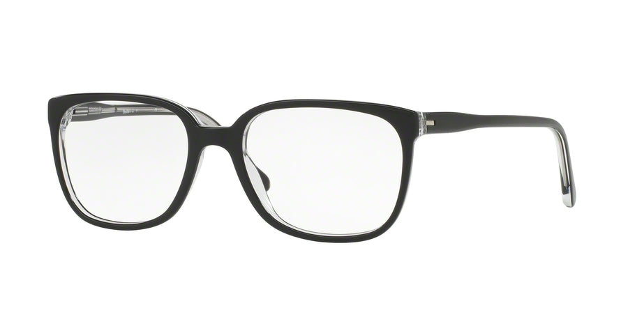 Sferoflex SF1145 Square Eyeglasses  C388-TOP BLACK ON CRYSTAL 55-18-145 - Color Map black