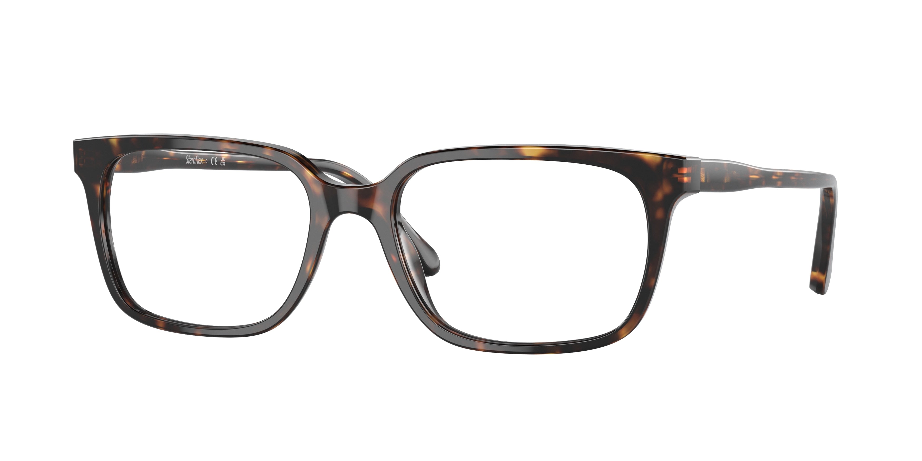 Sferoflex SF1151 Rectangle Eyeglasses  C213-Shiny Havana 56-145-18 - Color Map Tortoise