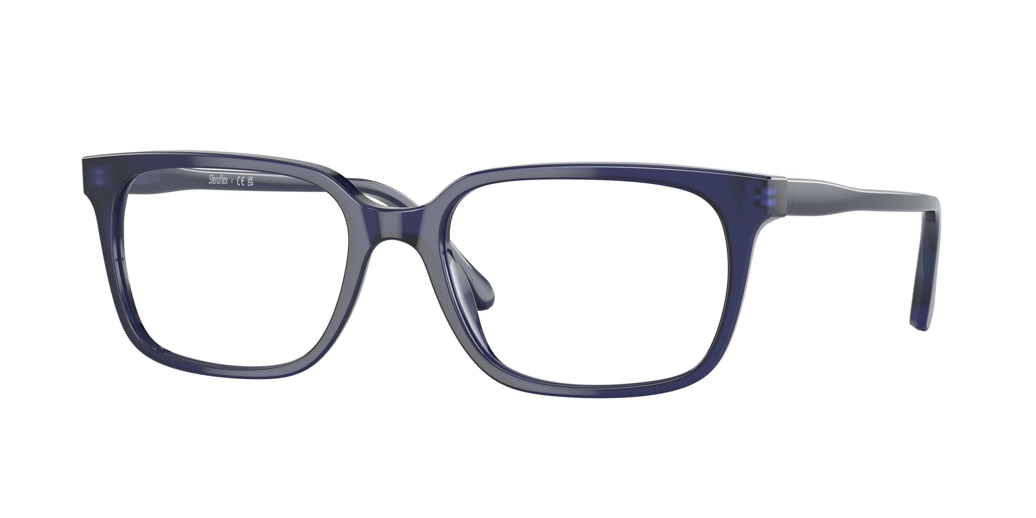 Sferoflex SF1151 Rectangle Eyeglasses  C640-Opal Blue 56-145-18 - Color Map Blue