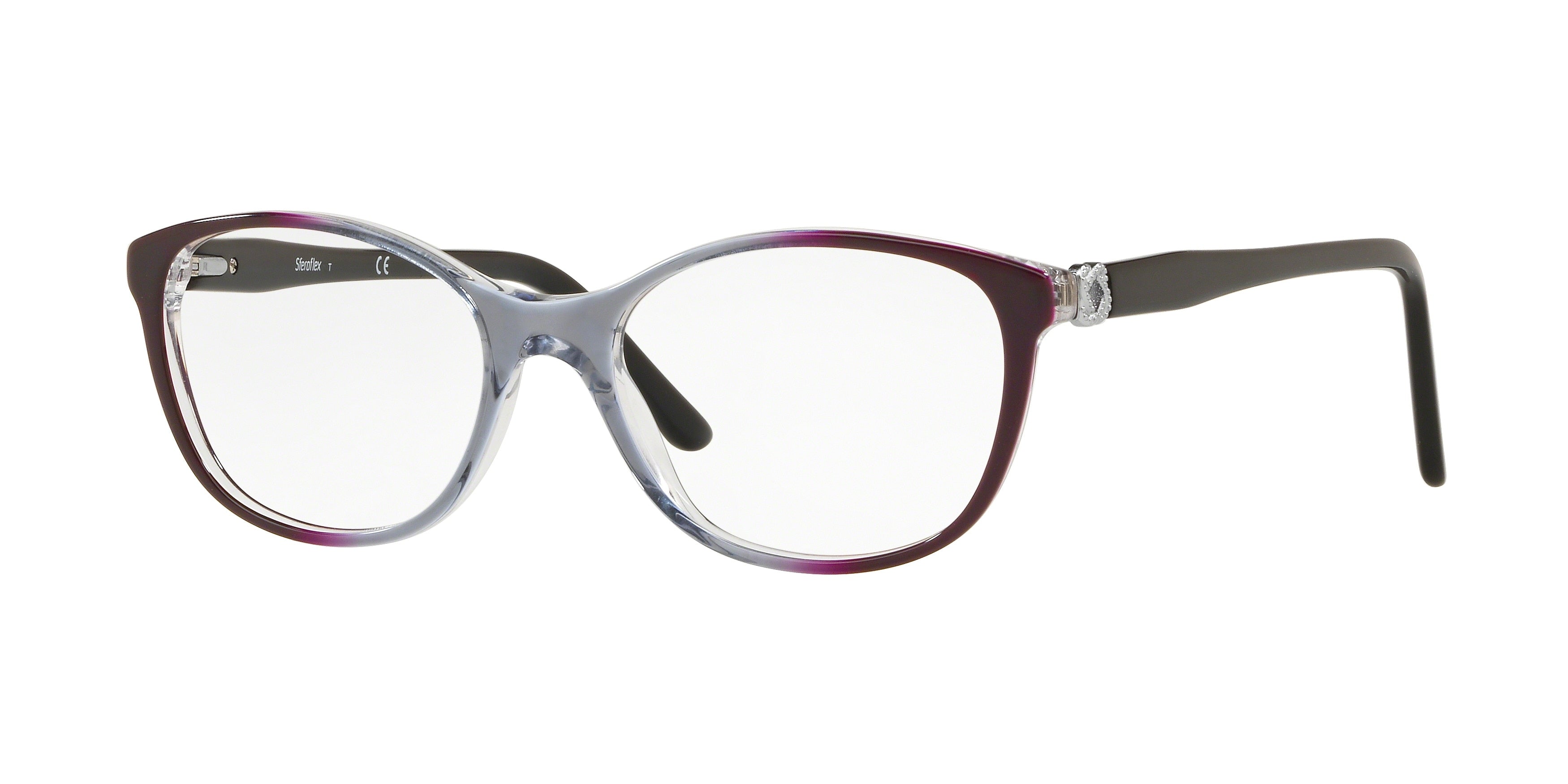 Sferoflex SF1548 Irregular Eyeglasses  C635-Avio Violet 54-145-17 - Color Map Violet