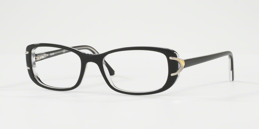 Sferoflex SF1549 Pillow Eyeglasses  C388-TOP BLACK ON CRYSTAL 53-17-140 - Color Map black