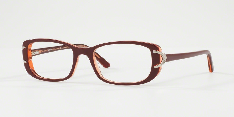 Sferoflex SF1549 Pillow Eyeglasses  C571-RED ON TRASPARENT PINK 53-17-140 - Color Map red