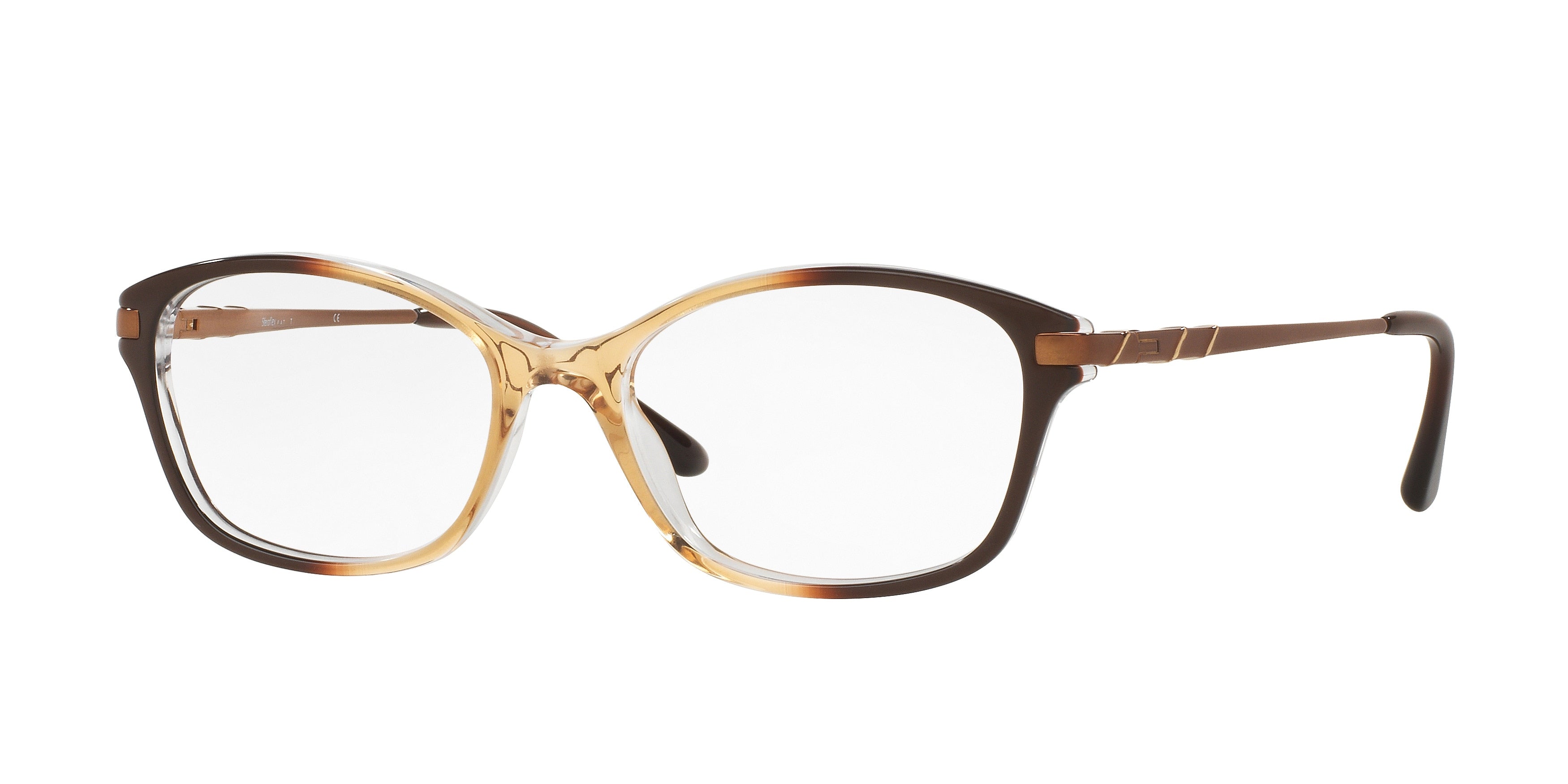 Sferoflex SF1556 Cat Eye Eyeglasses  C591-Gradient Light Brown 51-135-17 - Color Map Brown