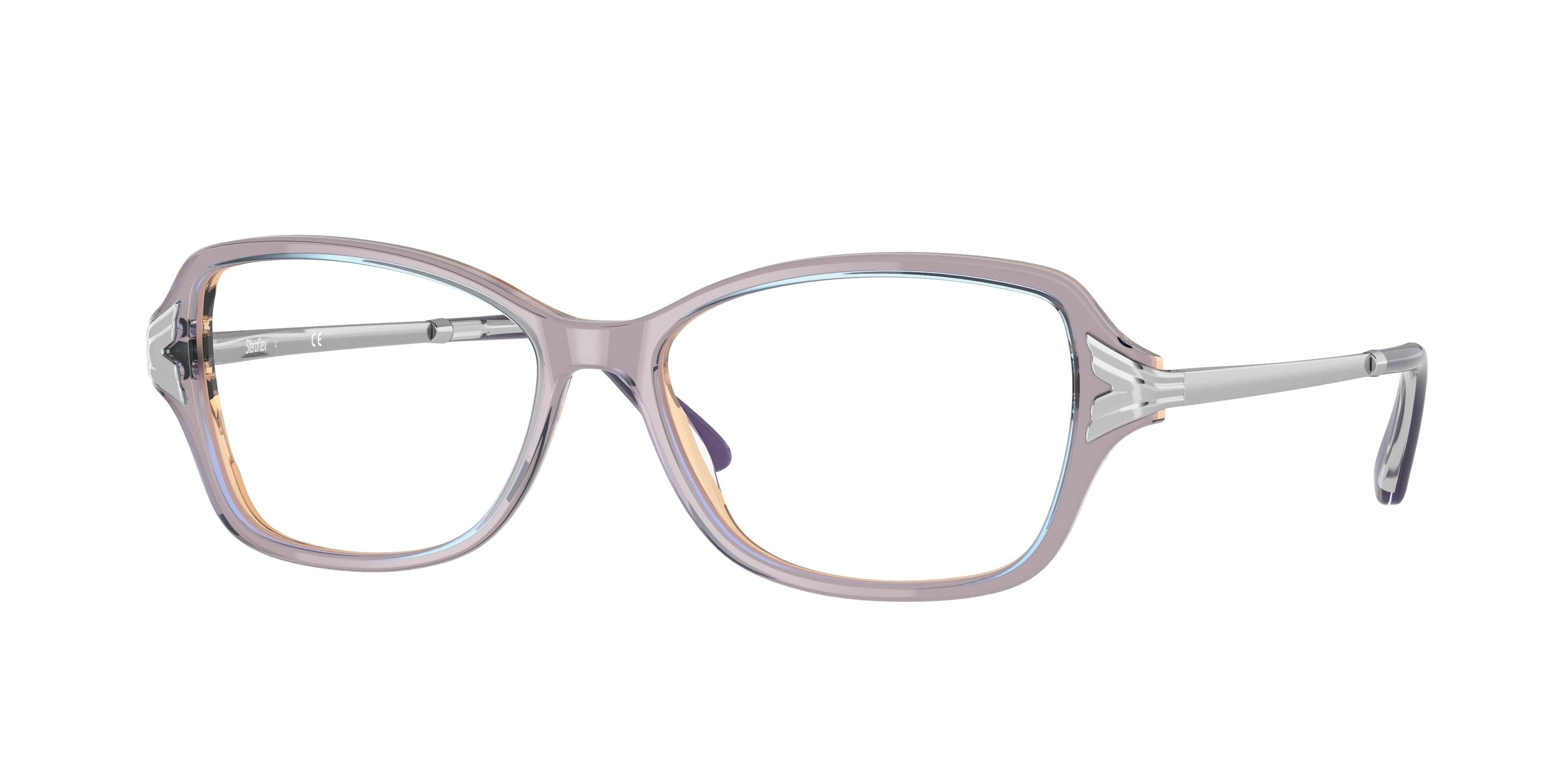 Sferoflex SF1576 Butterfly Eyeglasses  C352-Top Azure On Violet 54-135-15 - Color Map Blue