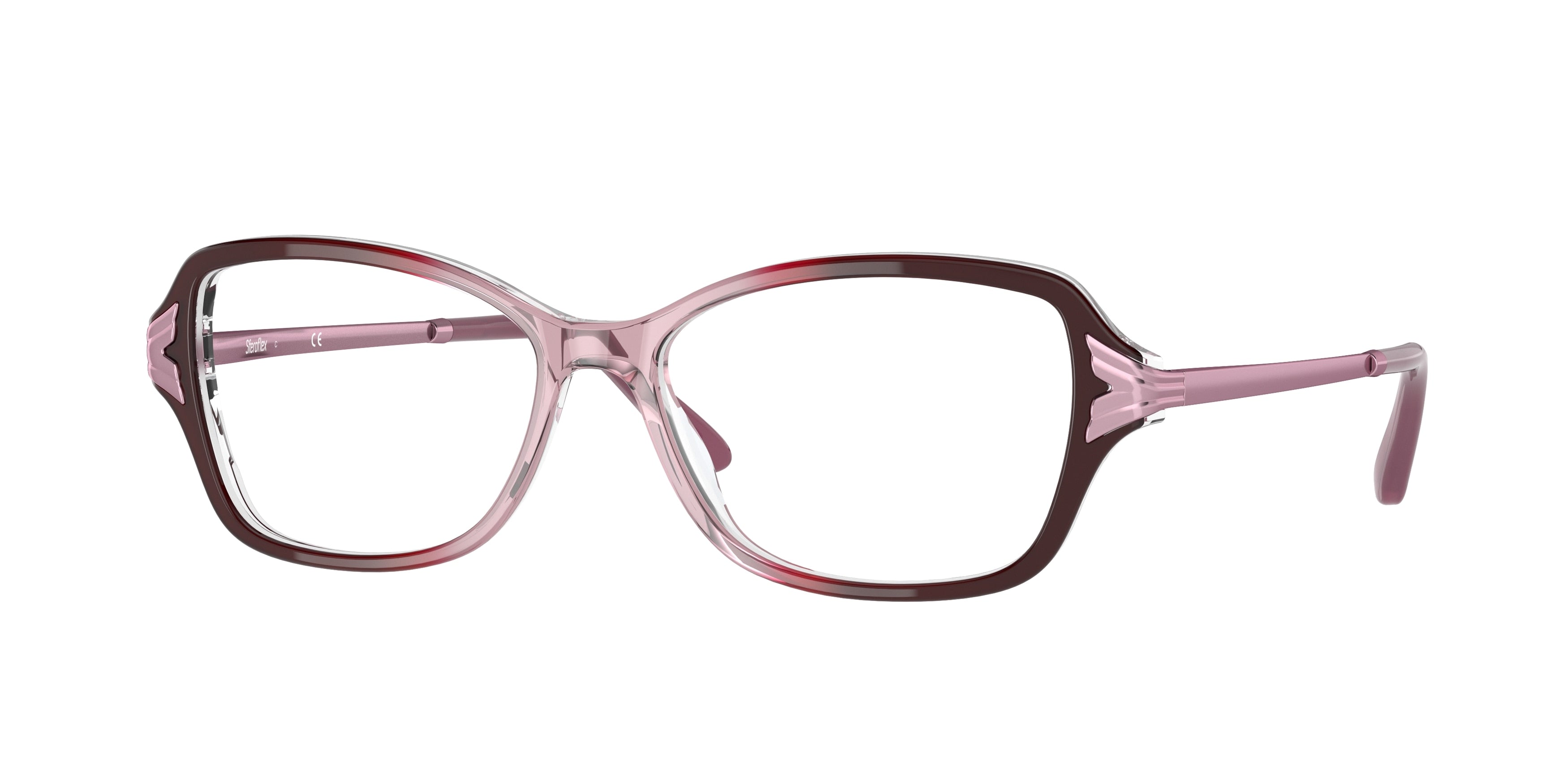 Sferoflex SF1576 Butterfly Eyeglasses  C636-Light Pink Gradient Violet 54-135-15 - Color Map Pink