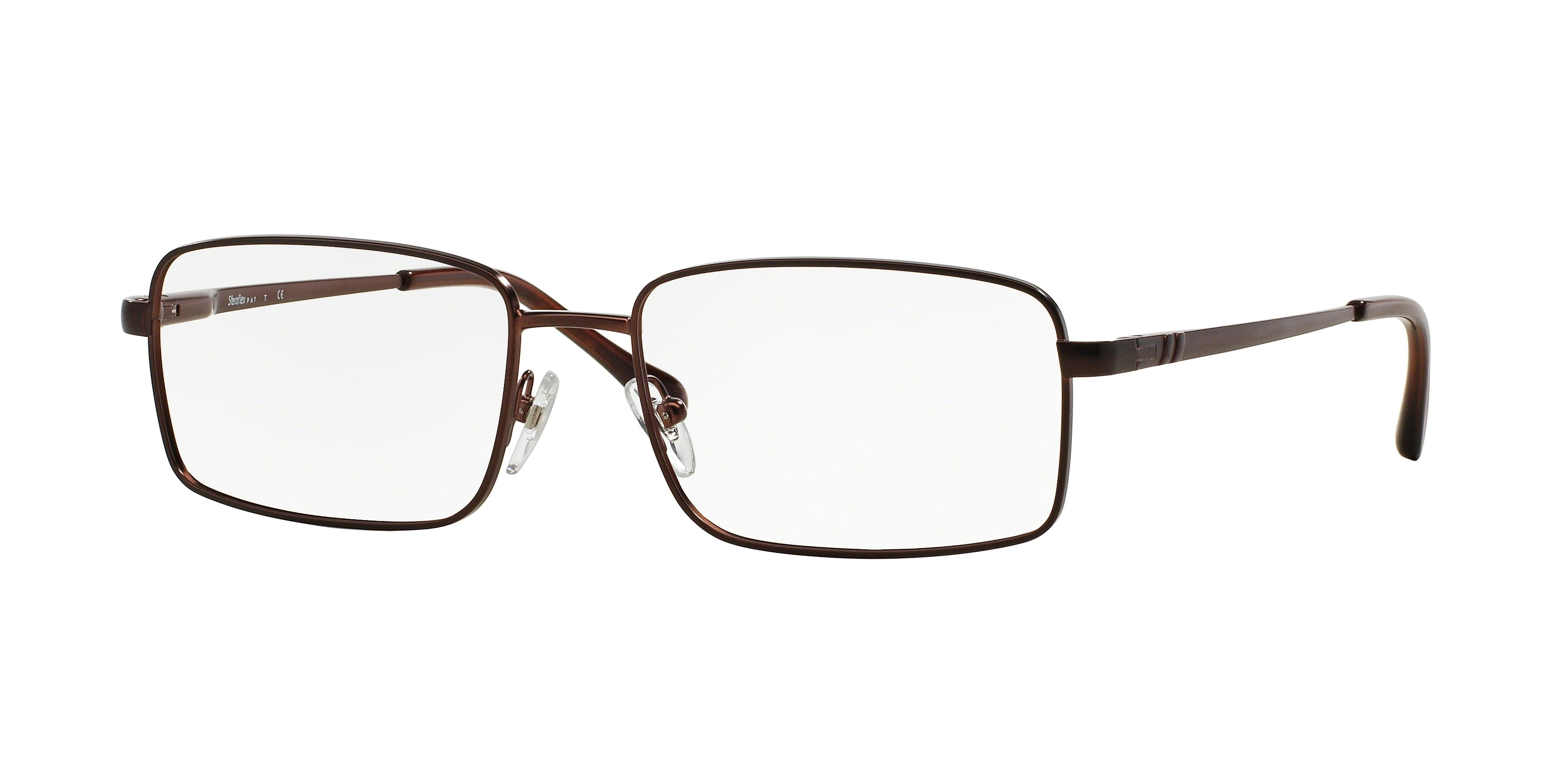 Sferoflex SF2248 Square Eyeglasses  355-Matte Dark Brown 55-145-17 - Color Map Brown