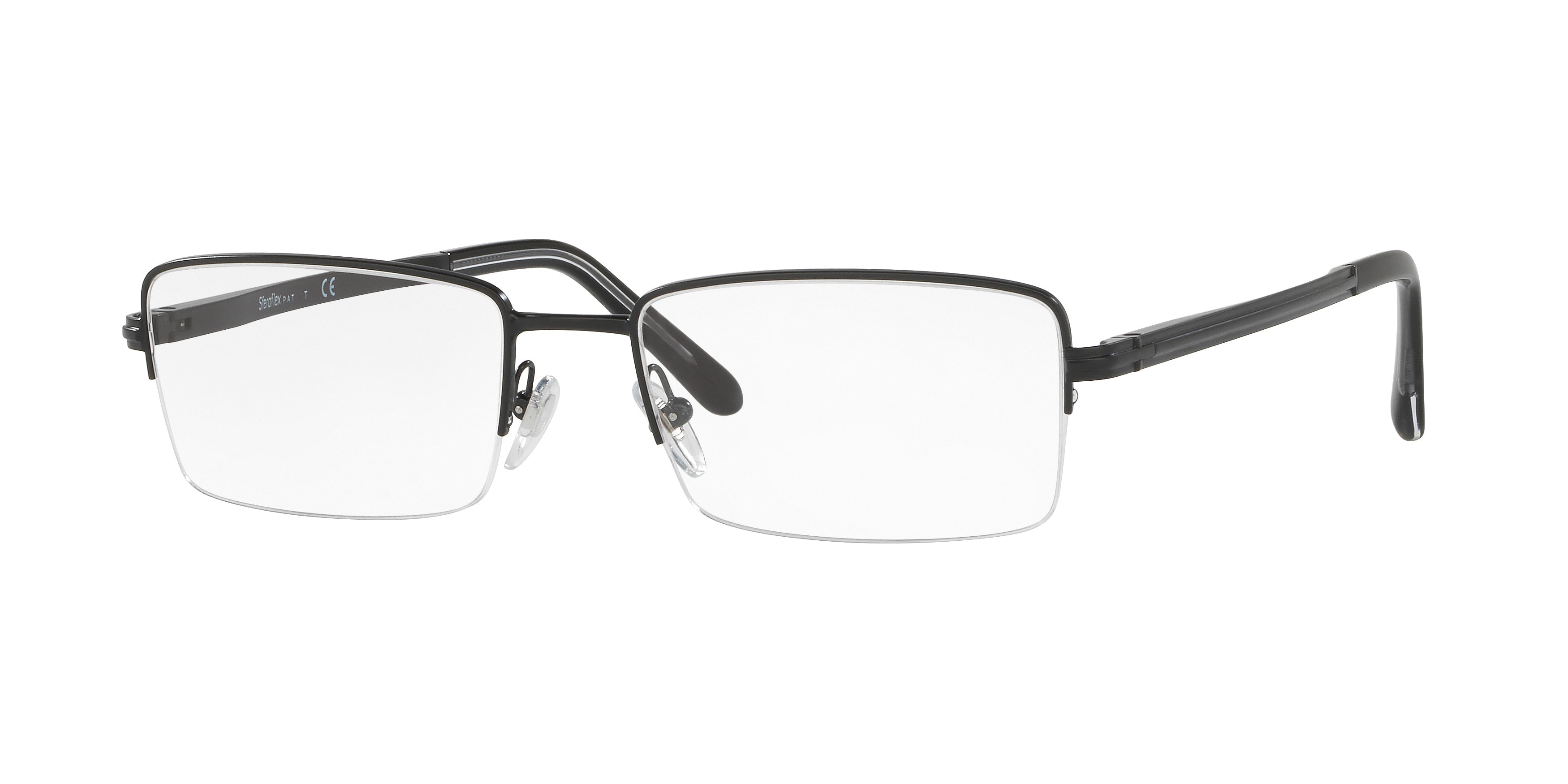 Sferoflex SF2261 Rectangle Eyeglasses  136-Matte Black 54-145-18 - Color Map Black