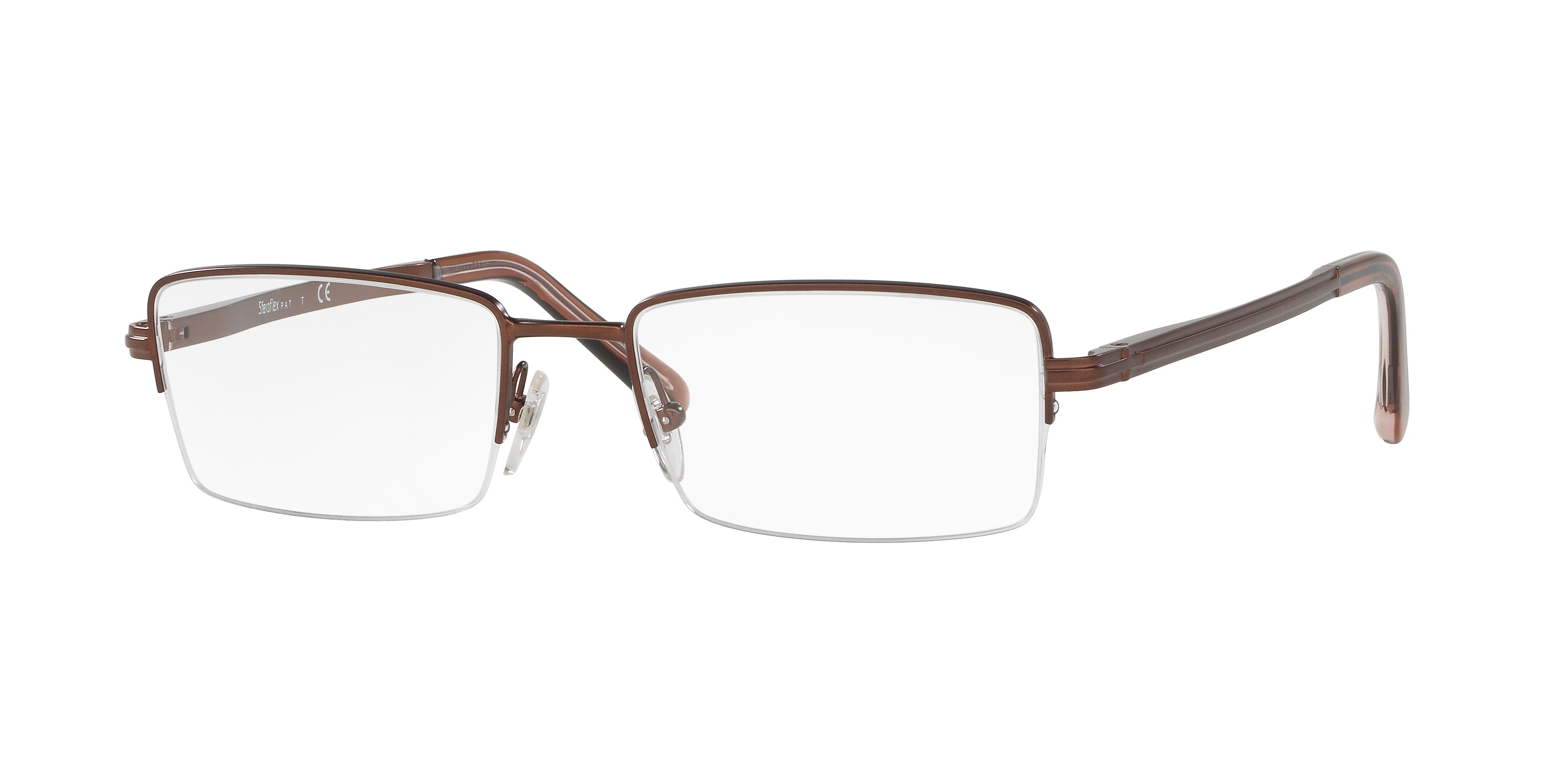Sferoflex SF2261 Rectangle Eyeglasses  355-Matte Dark Brown 54-145-18 - Color Map Brown