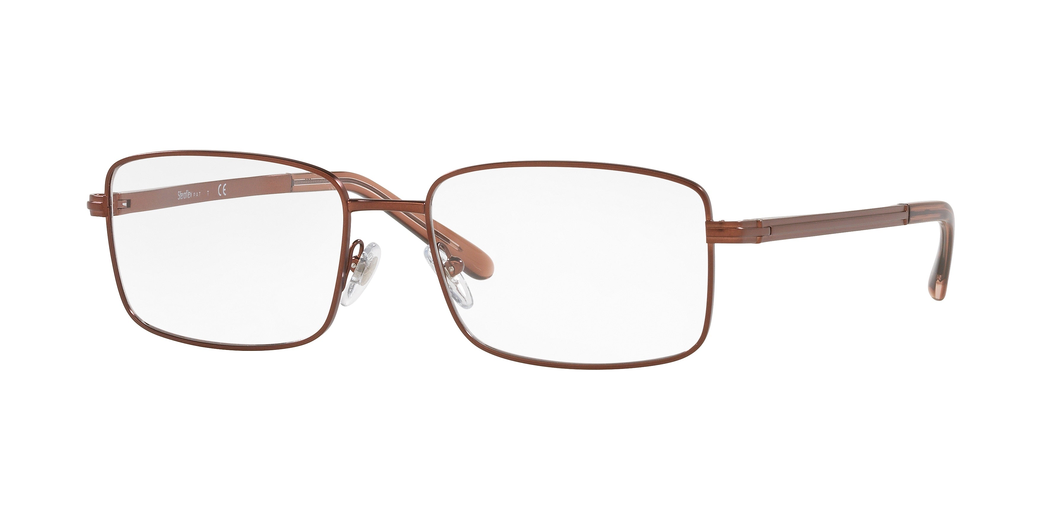 Sferoflex SF2262 Square Eyeglasses  355-Matte Dark Brown 55-145-17 - Color Map Brown