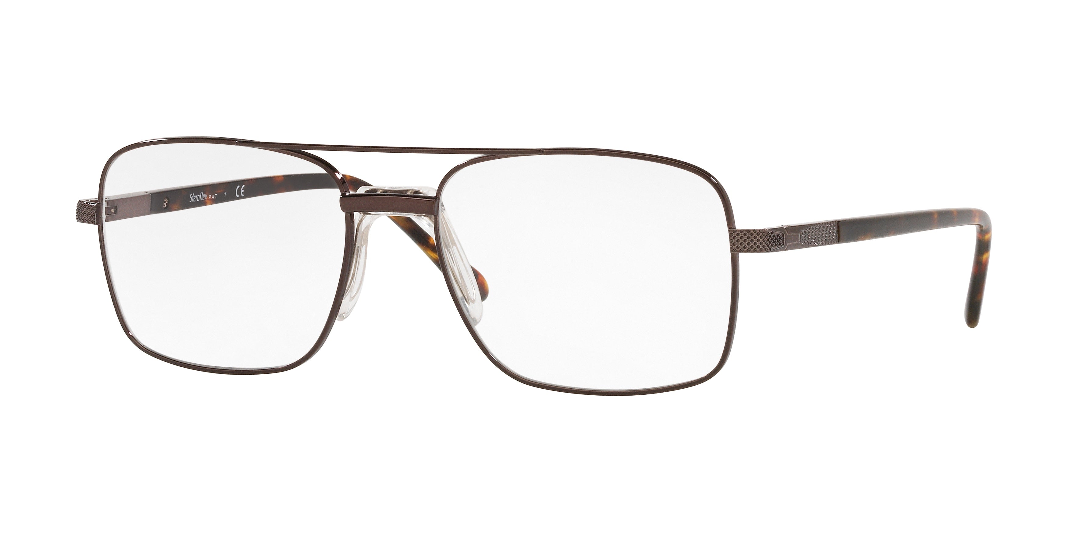 Sferoflex SF2263 Square Eyeglasses  441-Black Cocoa 56-145-18 - Color Map Black