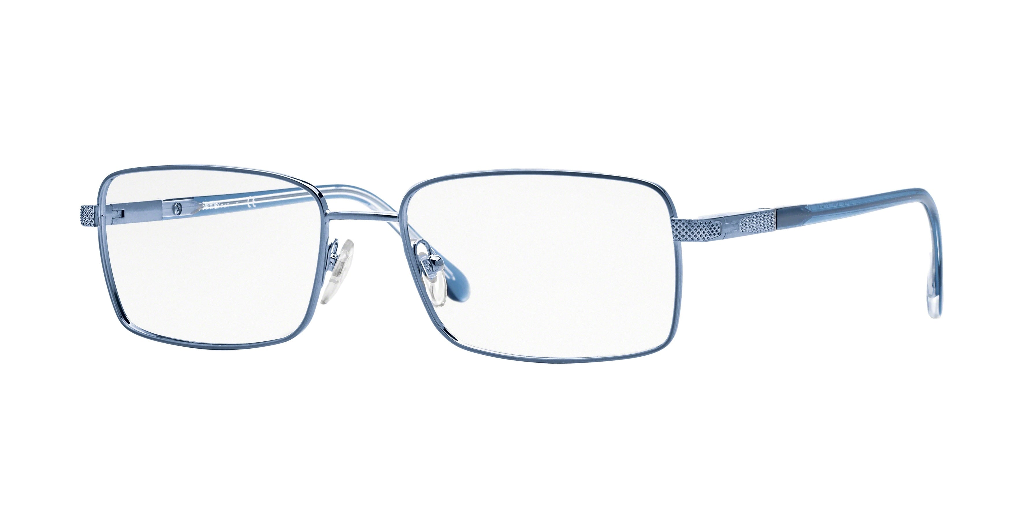 Sferoflex SF2265 Rectangle Eyeglasses  499-Shiny Avio 55-140-17 - Color Map Blue
