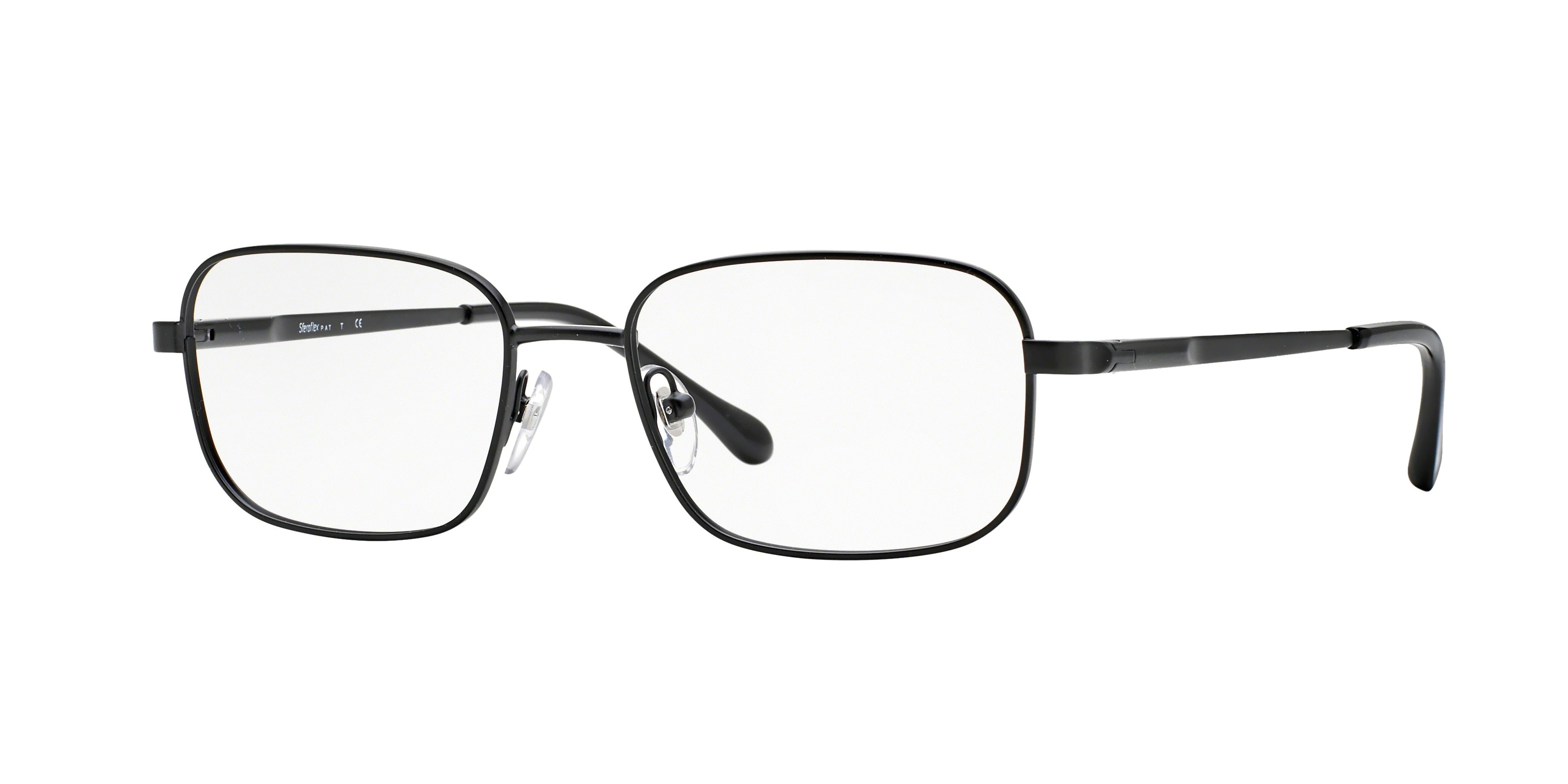 Sferoflex SF2267 Square Eyeglasses  136-Matte Black 53-140-17 - Color Map Black