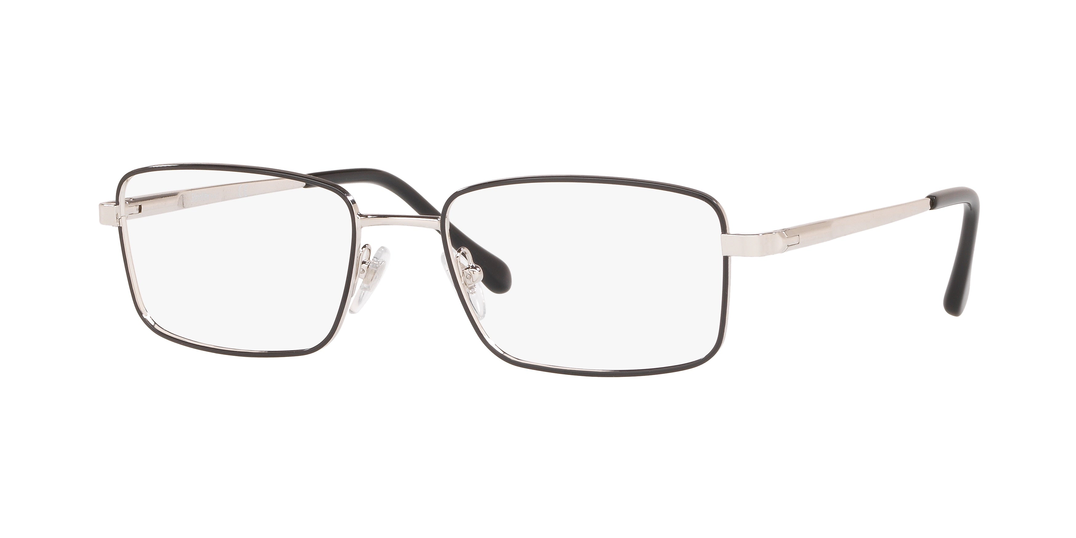 Sferoflex SF2271 Rectangle Eyeglasses  526-Silver Black 55-145-18 - Color Map Silver