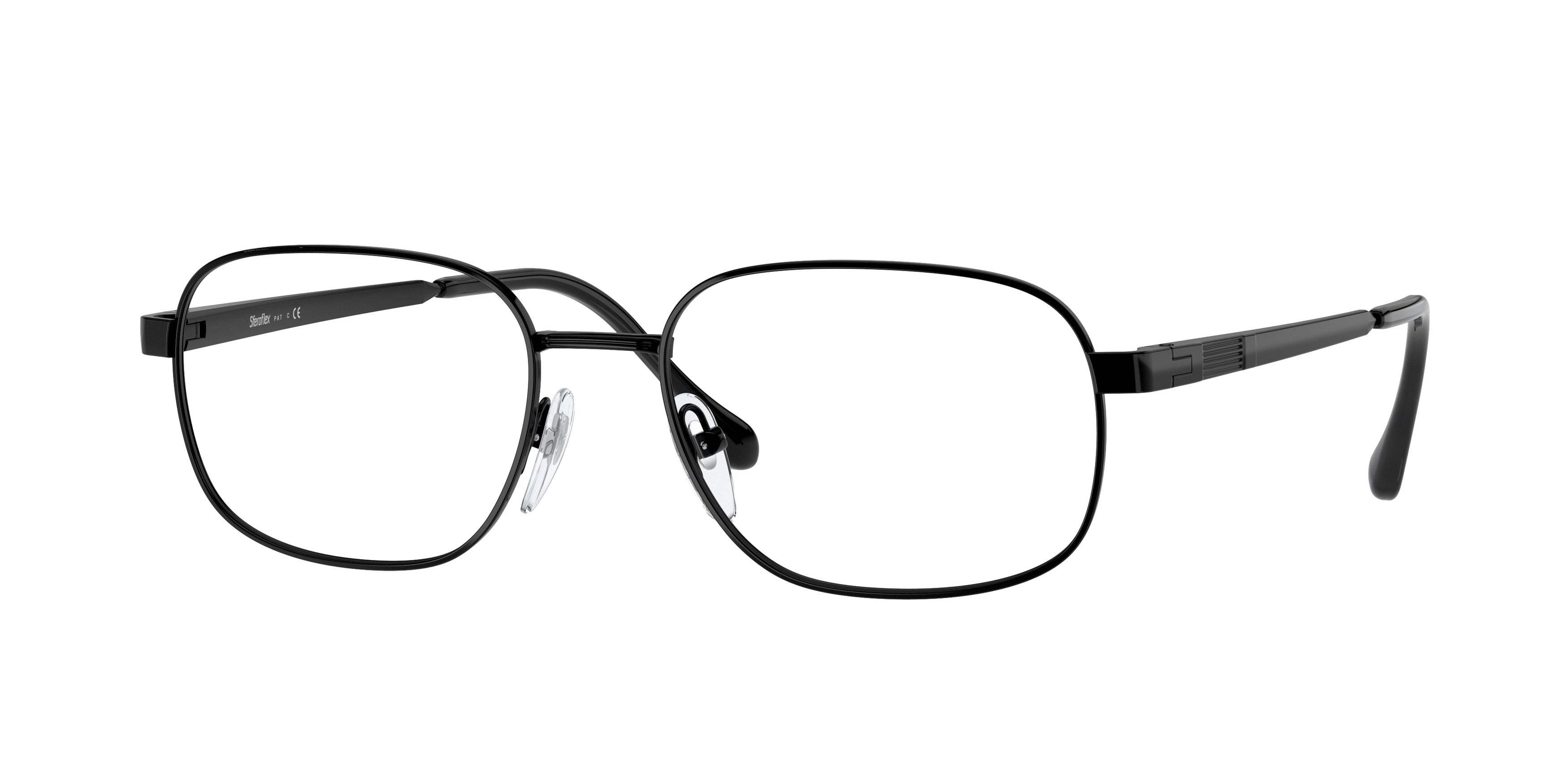 Sferoflex SF2294 Pillow Eyeglasses  132-Shiny Black 57-145-18 - Color Map Black