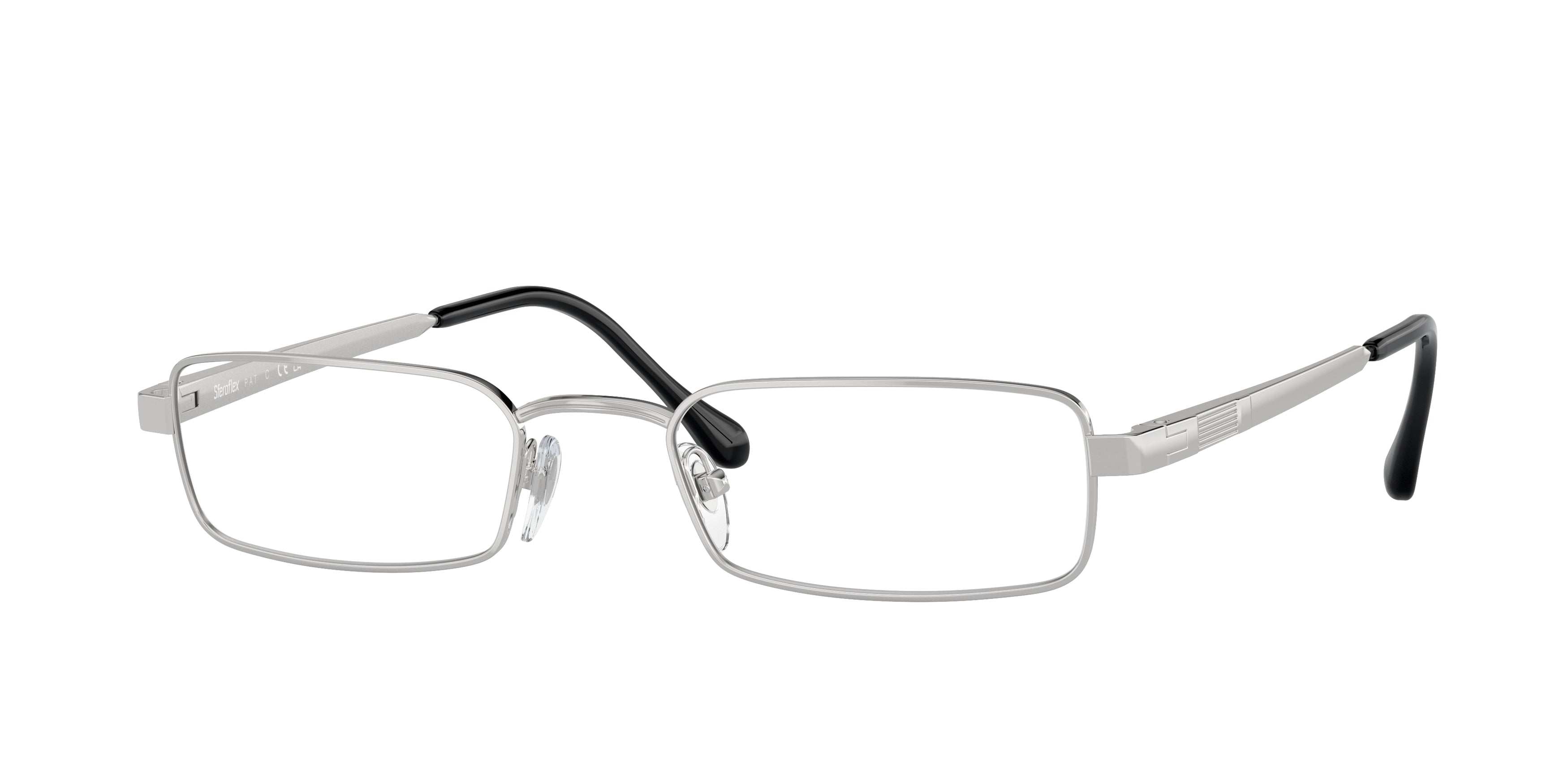 Sferoflex SF2295 Rectangle Eyeglasses  103-Shiny Silver 53-145-21 - Color Map Silver