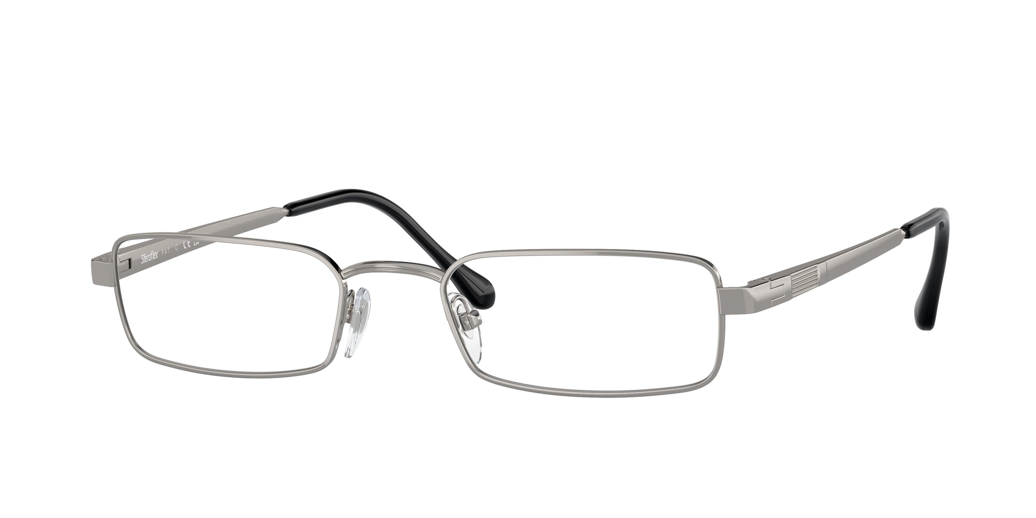 Sferoflex SF2295 Rectangle Eyeglasses  268-Shiny Gunmetal 53-145-21 - Color Map Grey