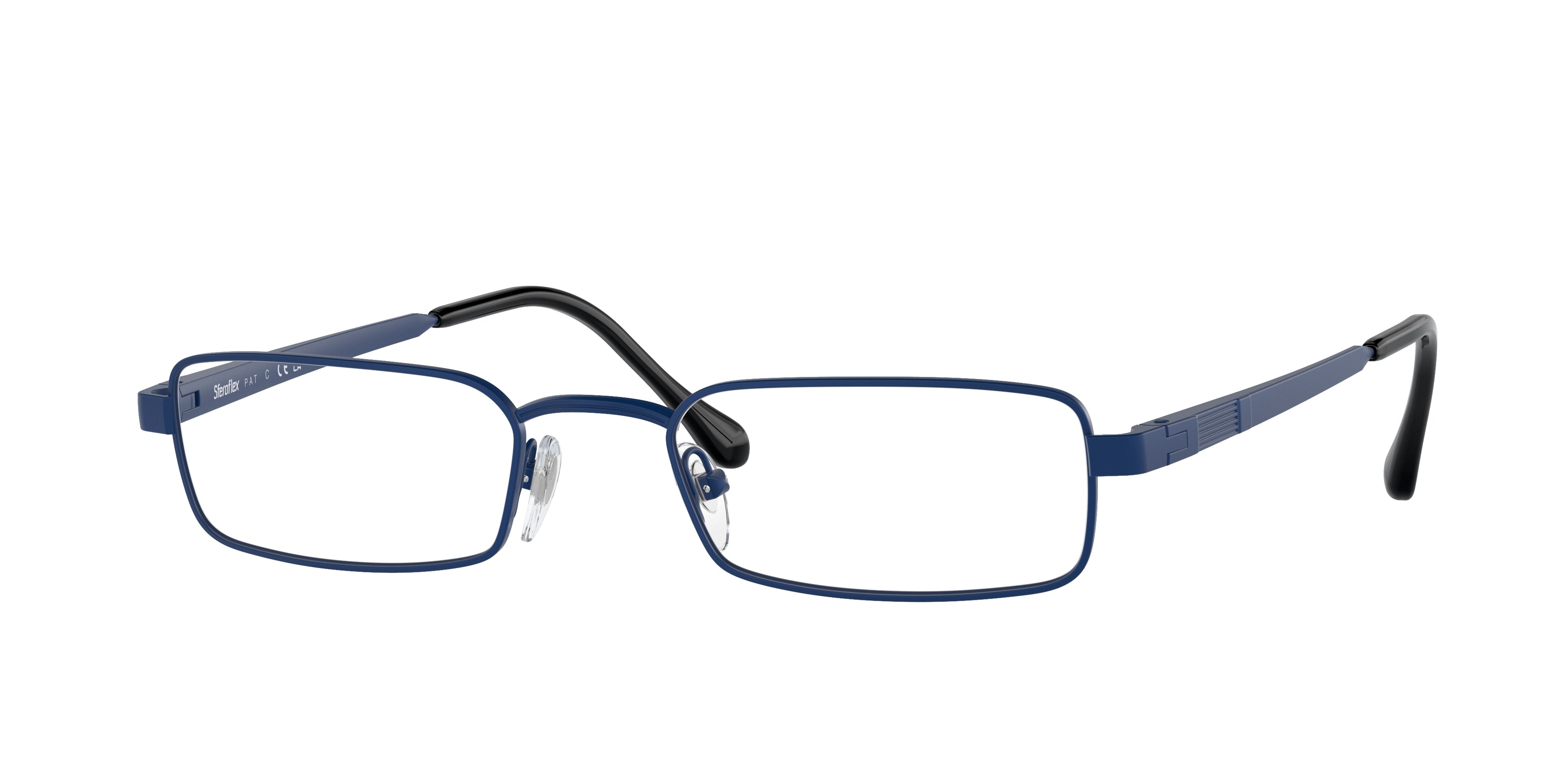 Sferoflex SF2295 Rectangle Eyeglasses  473S-Matte Blue 53-145-21 - Color Map Blue