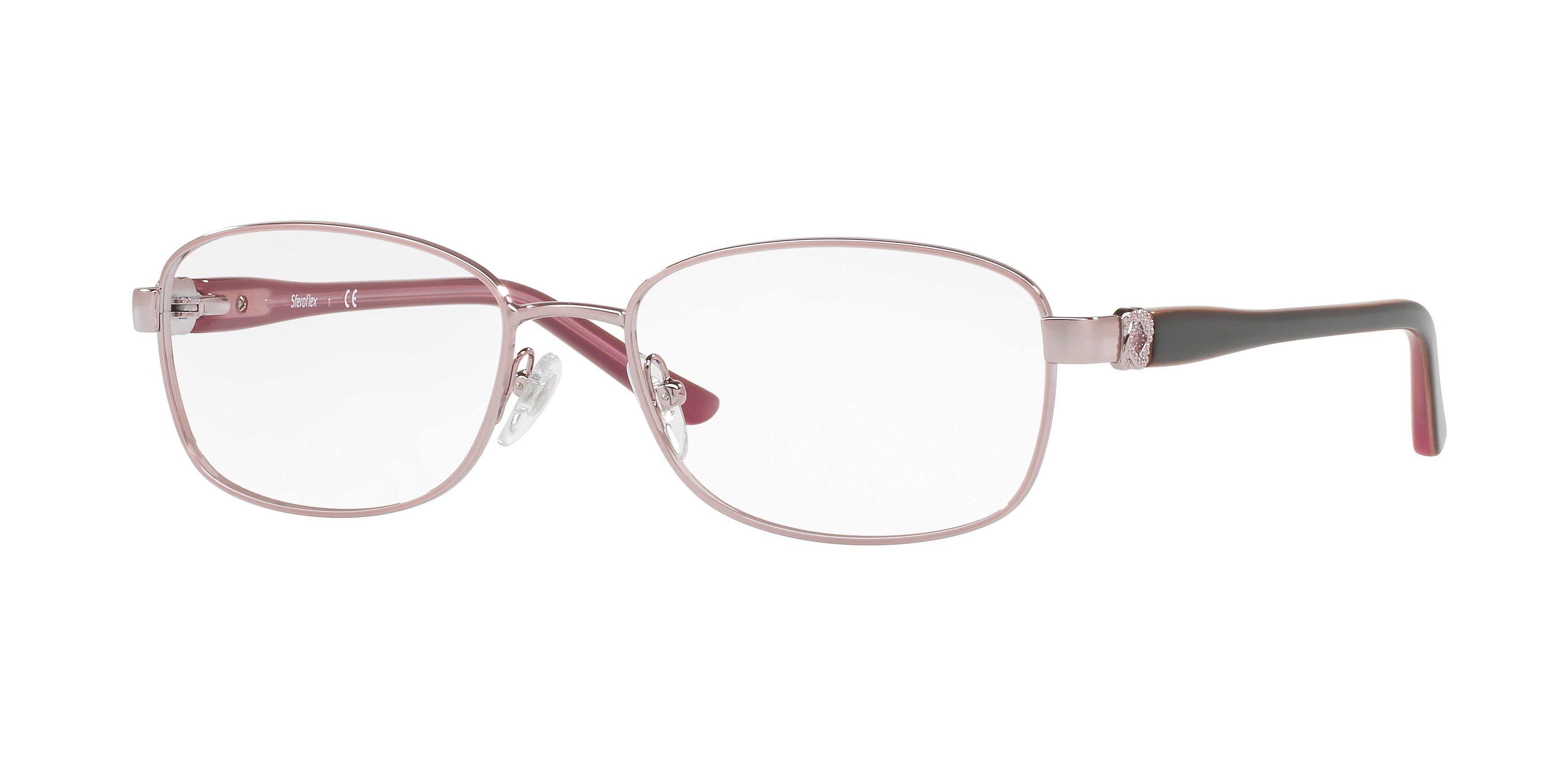 Sferoflex SF2570 Rectangle Eyeglasses  490-Shiny Pink 54-140-17 - Color Map Pink