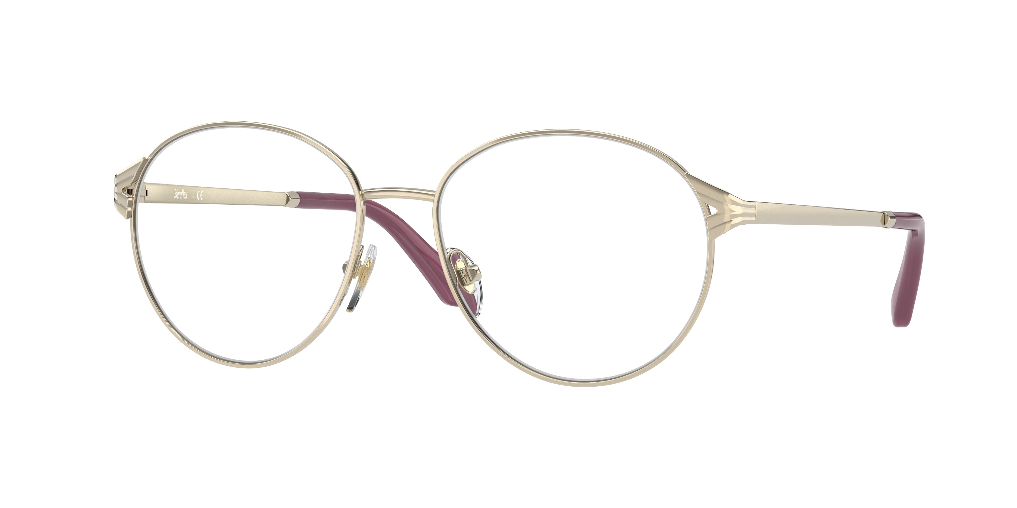 Sferoflex SF2601 Phantos Eyeglasses  469-Shiny Light Gold 54-135-16 - Color Map Gold