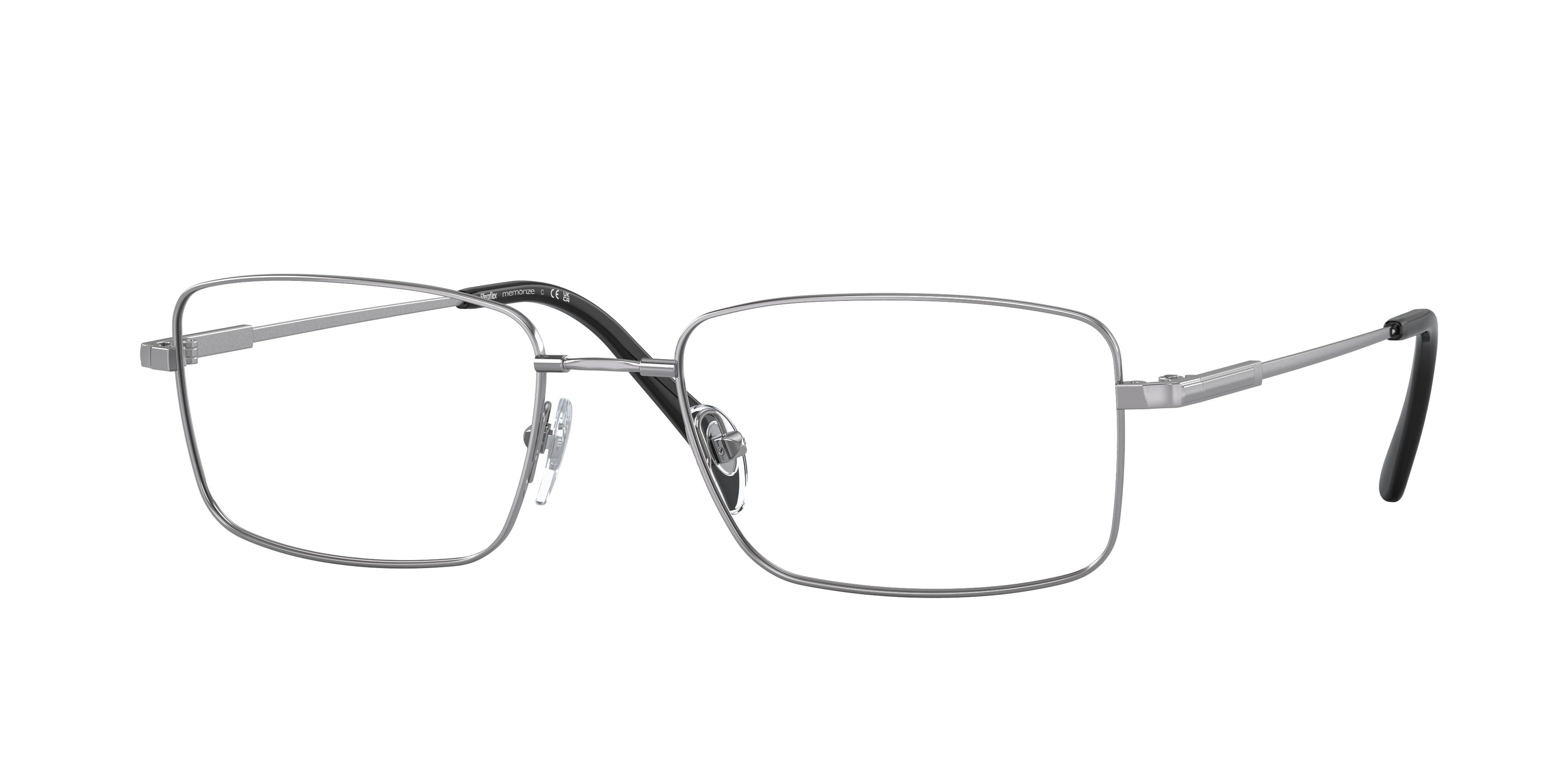 Sferoflex SF9005 Rectangle Eyeglasses  3001-Shiny Gunmetal 56-140-19 - Color Map Grey
