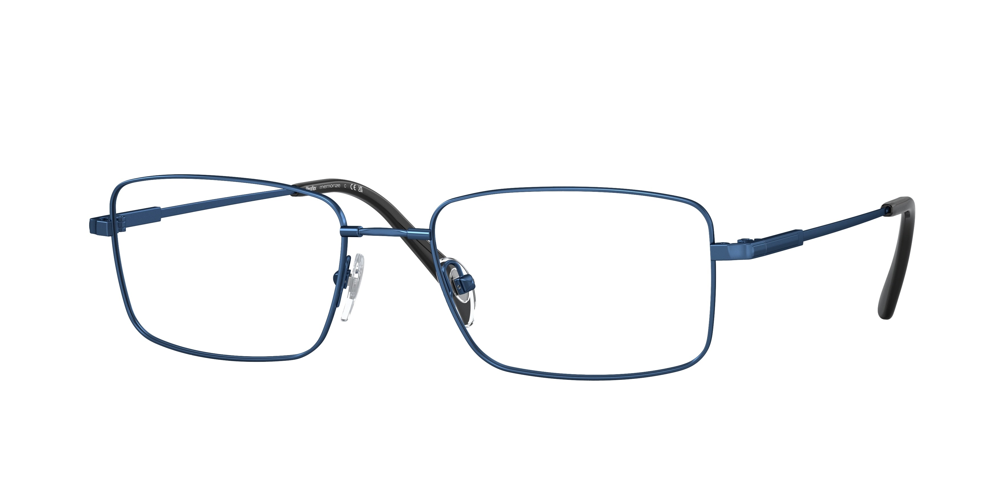 Sferoflex SF9005 Rectangle Eyeglasses  3015-Shiny Blue 56-140-19 - Color Map Blue