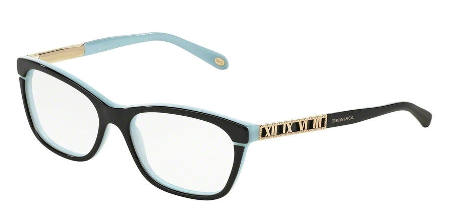 Tiffany TF2102 Square Eyeglasses  8055-BLACK/BLUE 52-16-140 - Color Map black