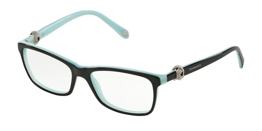 Tiffany TF2104 Square Eyeglasses  8055-BLACK/BLUE 53-16-140 - Color Map black