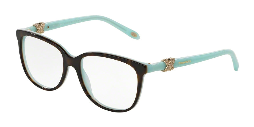 Tiffany TF2111B Square Eyeglasses  8134-HAVANA/BLU 54-16-140 - Color Map havana