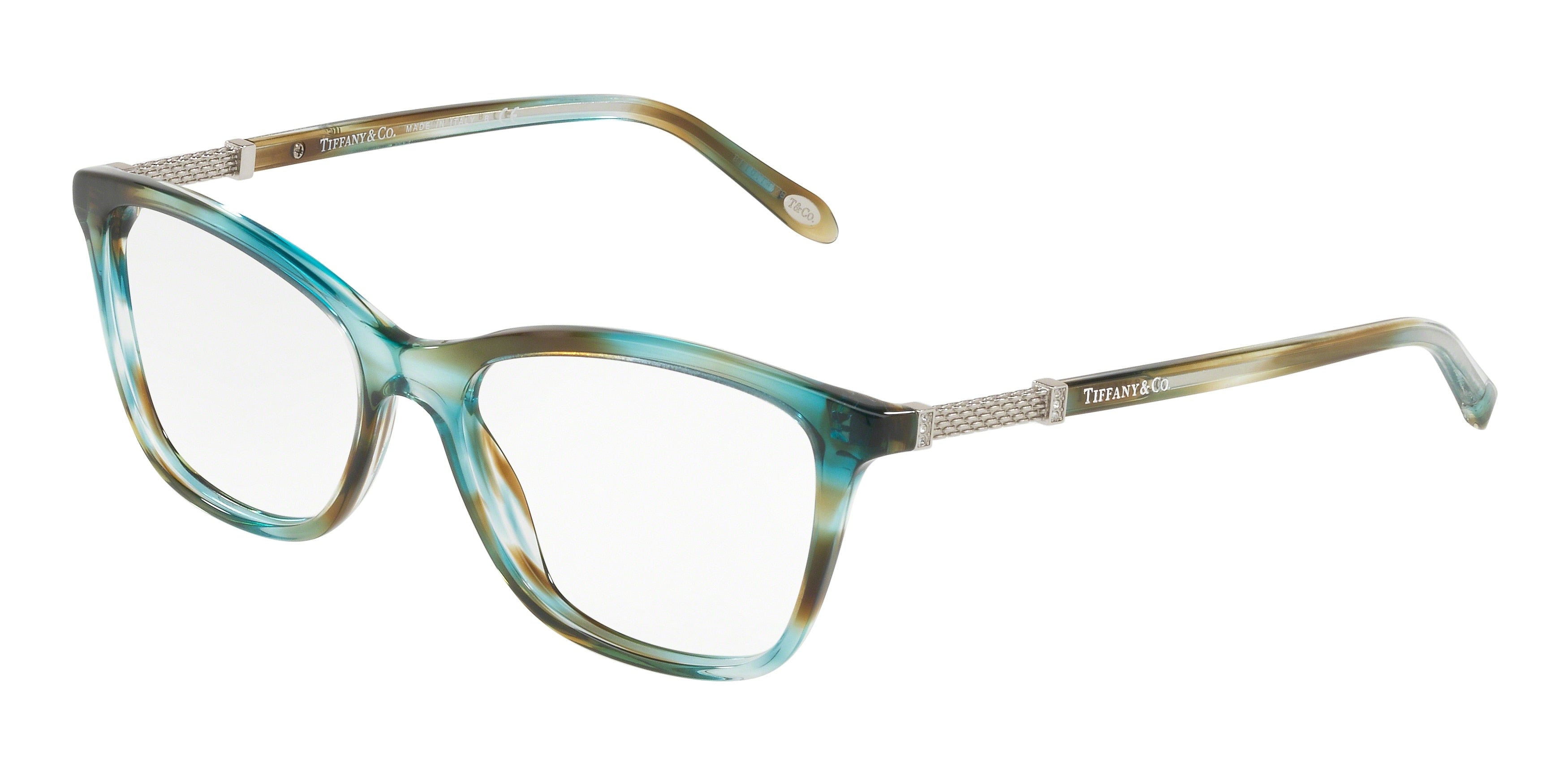 Tiffany TF2116B Square Eyeglasses  8124-Ocean Turquoise 53-140-16 - Color Map Blue