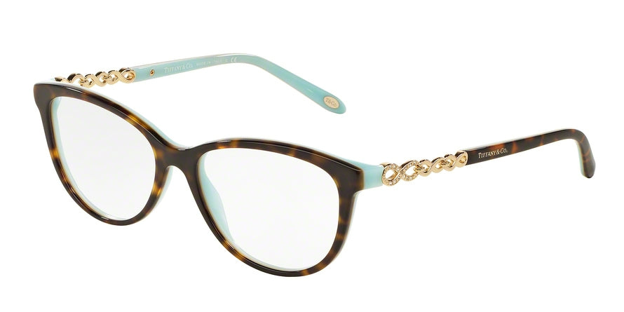 Tiffany TF2120B Cat Eye Eyeglasses  8134-HAVANA/BLUE 53-16-140 - Color Map havana