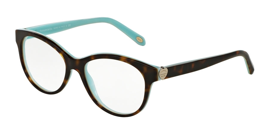 Tiffany TF2124 Oval Eyeglasses  8134-HAVANA/BLUE 54-16-140 - Color Map havana