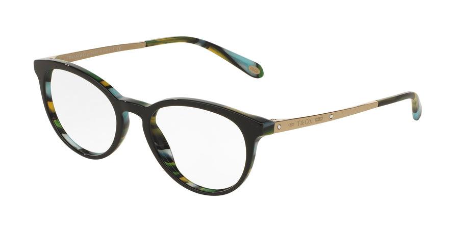 Tiffany TF2128B Phantos Eyeglasses  8209-BLACK/LAMPS GREEN 48-18-140 - Color Map black