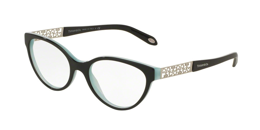 Tiffany TF2129 Oval Eyeglasses  8055-BLACK/BLUE 53-17-140 - Color Map black