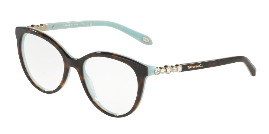 Tiffany TF2134B Round Eyeglasses  8134-HAVANA/BLUE 50-17-140 - Color Map havana