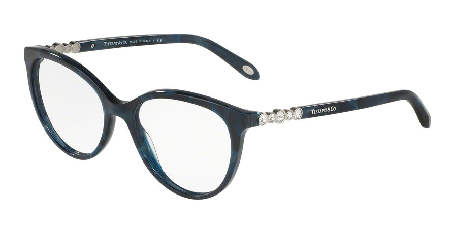 Tiffany TF2134B Round Eyeglasses  8200-BLUE SHELL 52-17-140 - Color Map multi