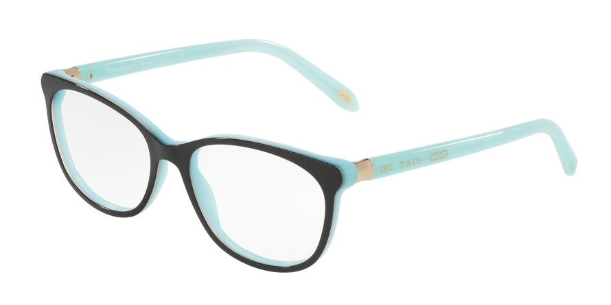 Tiffany TF2135 Pillow Eyeglasses  8163-BLACK/SHOT/BLUE 54-16-140 - Color Map black