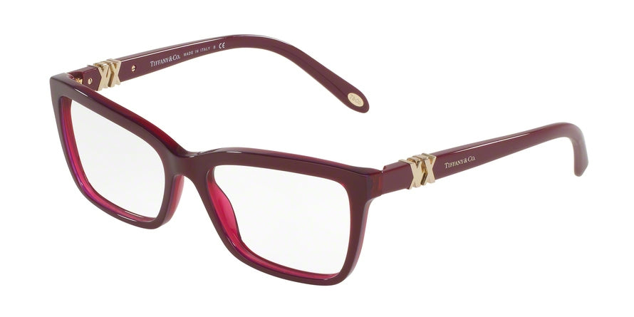 Tiffany TF2137 Cat Eye Eyeglasses  8173-PEARL PLUM 54-16-140 - Color Map purple/reddish