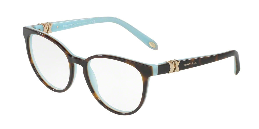 Tiffany TF2138 Phantos Eyeglasses  8134-HAVANA/BLUE 53-17-140 - Color Map havana