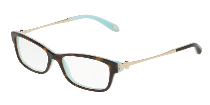Tiffany TF2140F Rectangle Eyeglasses  8134-HAVANA/BLUE 53-16-140 - Color Map havana